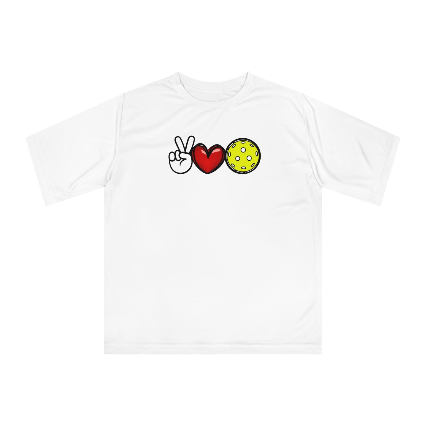 Peace, Love, Pickleball Super Cute Unisex Performance T-shirt