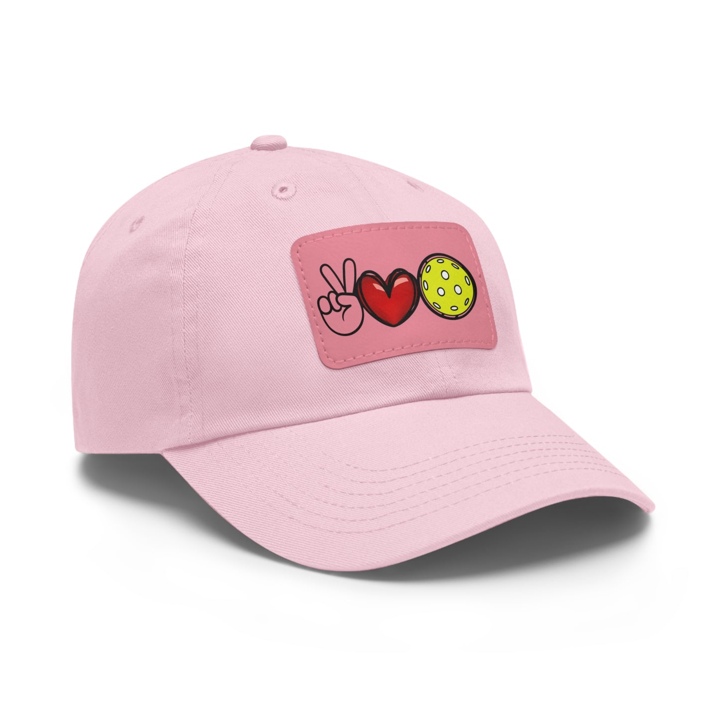 Super, super, SUPER cute Peace, Love, Pickleball Hat with Leather Patch