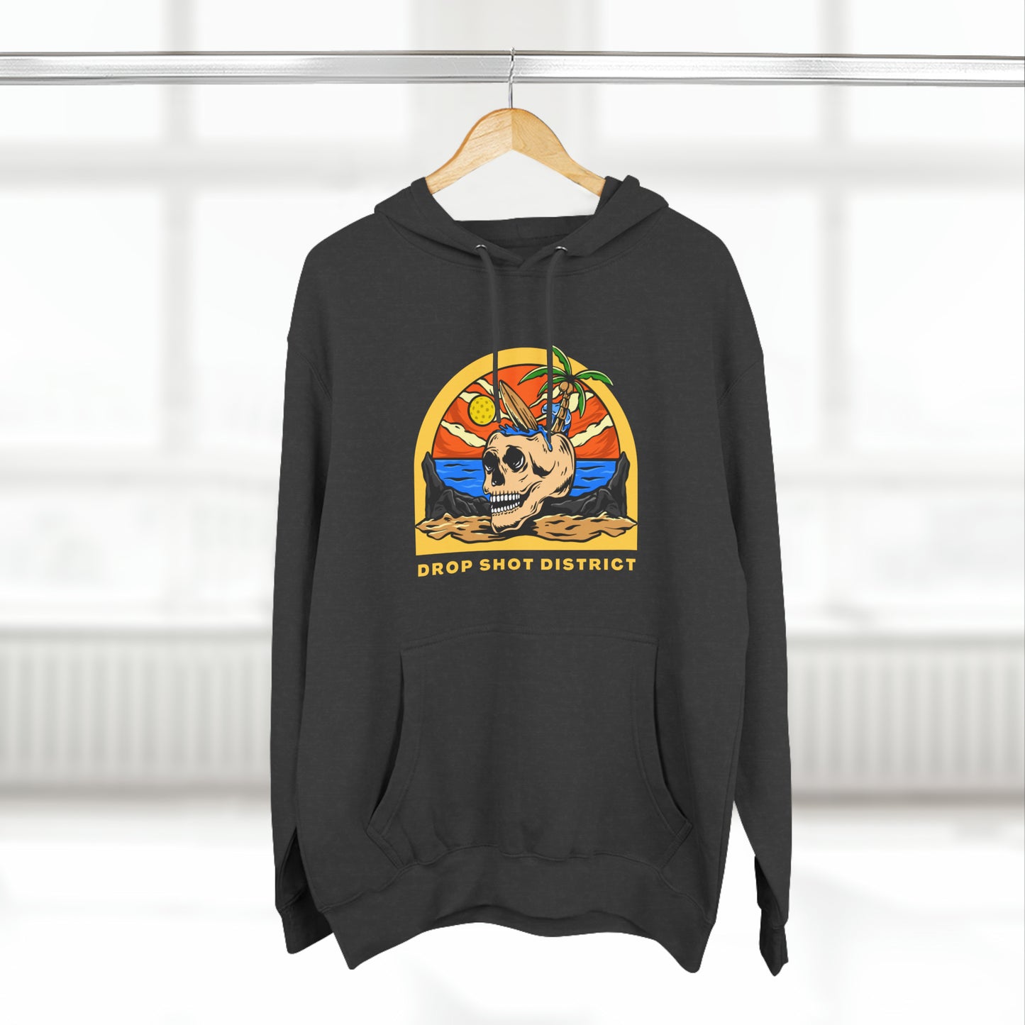Drop Shot District Skeleton Unisex Premium Pullover Pickleball Hoodie