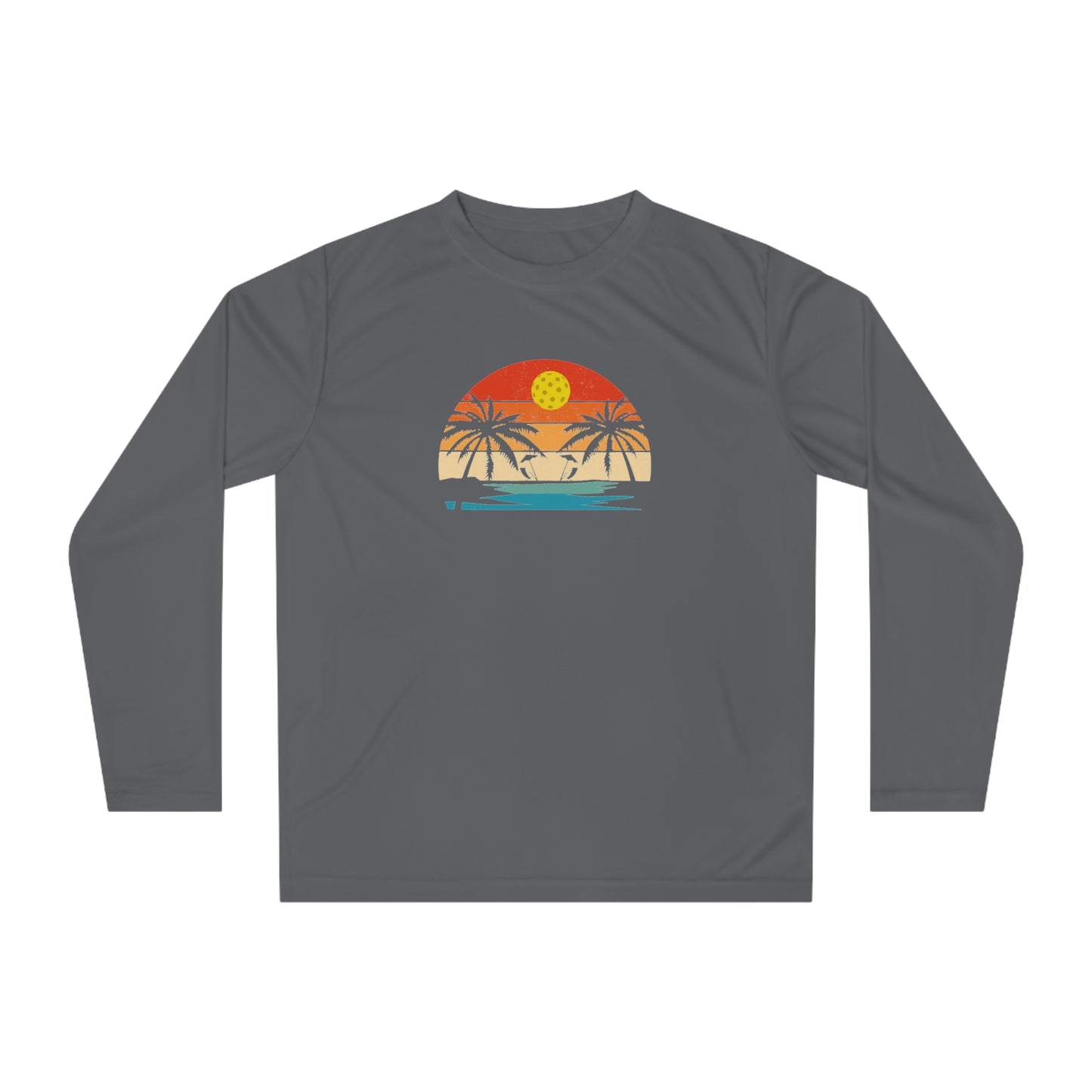 Unisex Beautiful Pickleball Sunset Performance Long Sleeve Shirt