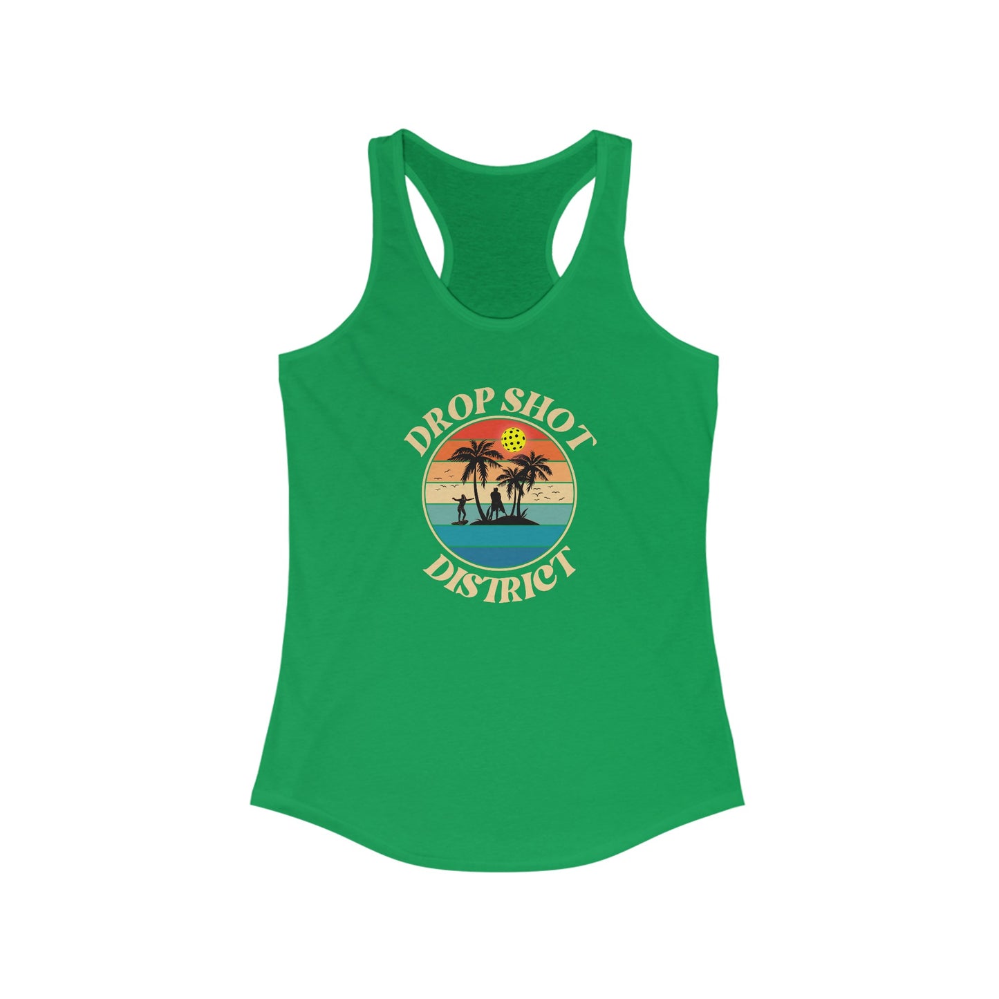 Drop Shot District Logo Women's Super Cute Pickleball Tank Top
