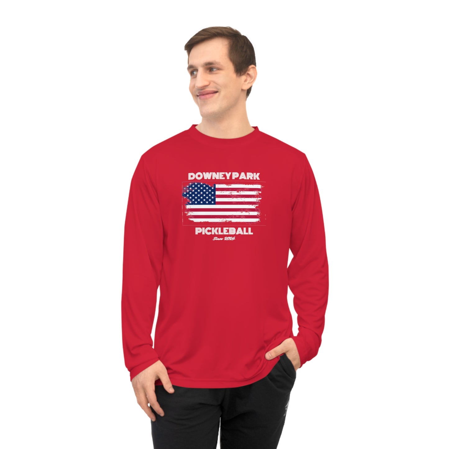 Downey Park Pickleball Since 2024 100% Polyester Moisture Wicking UV Performance Long Sleeve Shirt