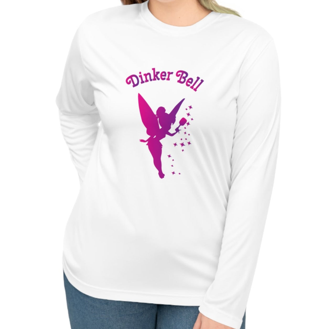 Super cute Dinker Bell Unisex Performance Long Sleeve Pickleball Shirt