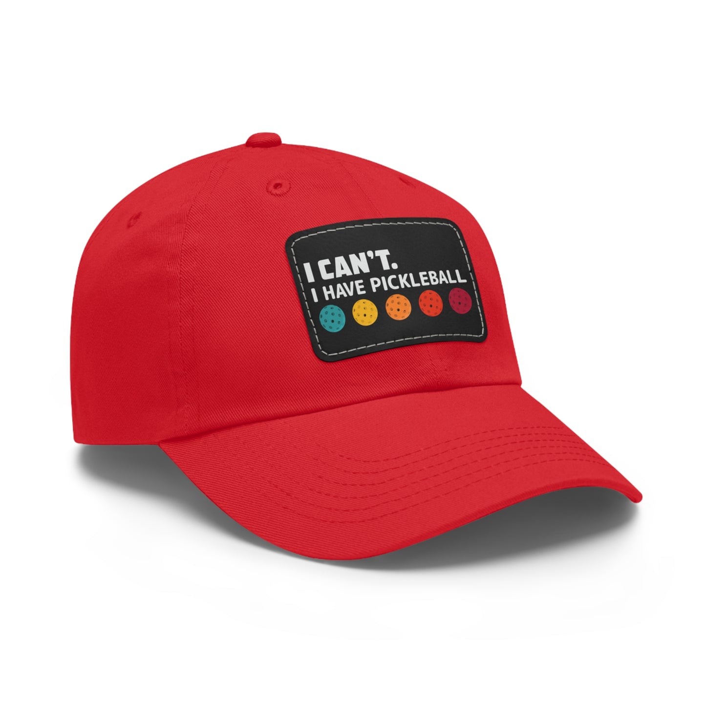 I Can't I Have Pickleball Super Cute Pickleball Hat (printed with leather patch)