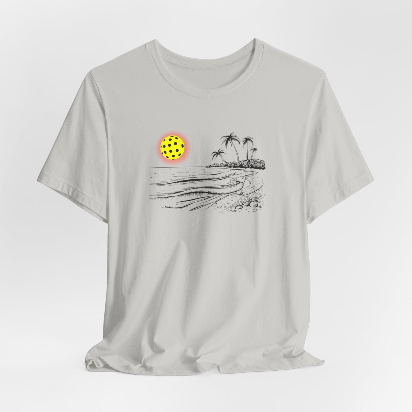 Unisex Pickleball Sun Beach Vibes Beautiful Premium Pickleball T-Shirt