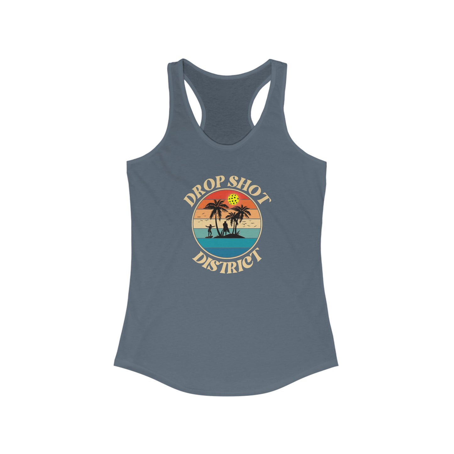Drop Shot District Logo Women's Super Cute Pickleball Tank Top