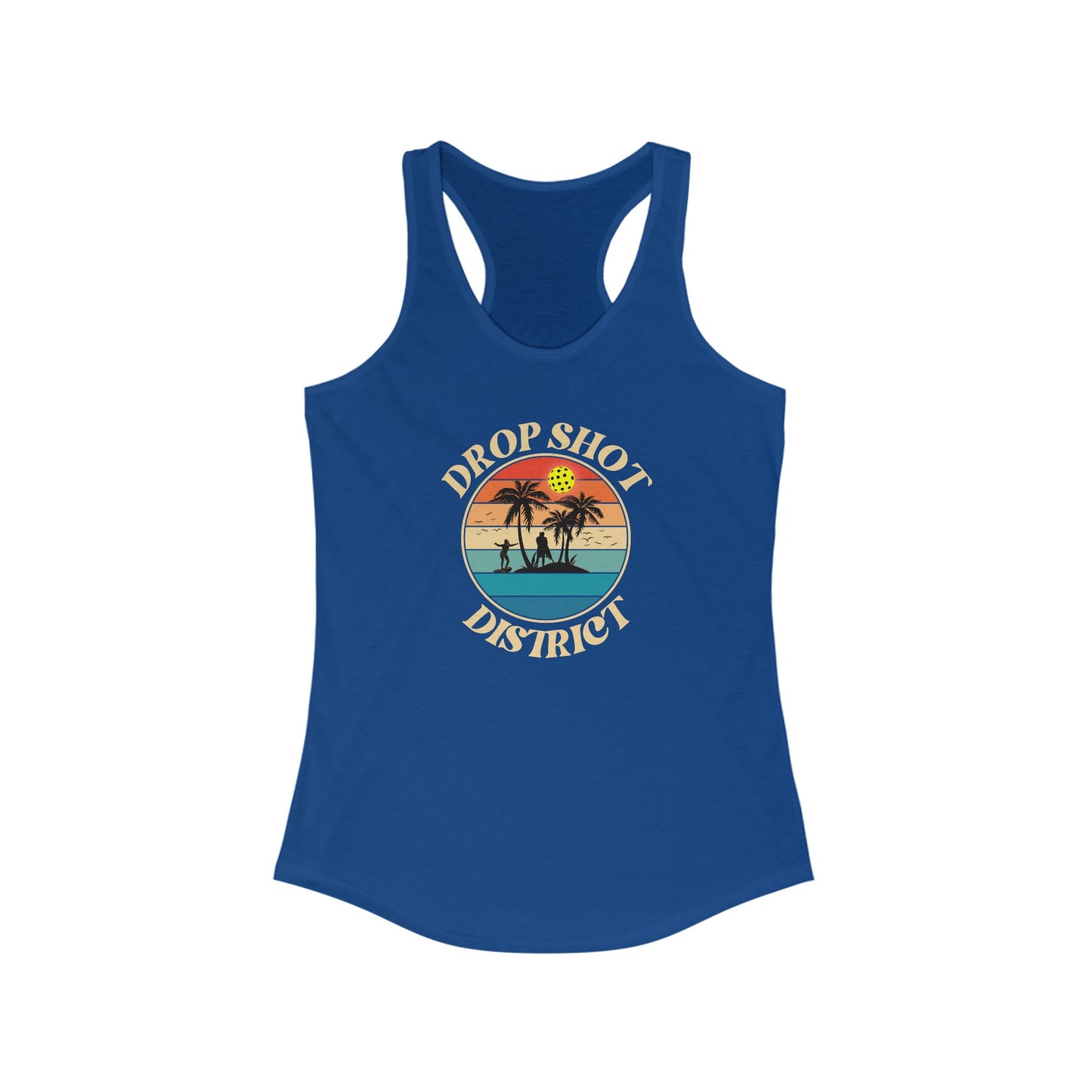 Drop Shot District Logo Women's Super Cute Pickleball Tank Top