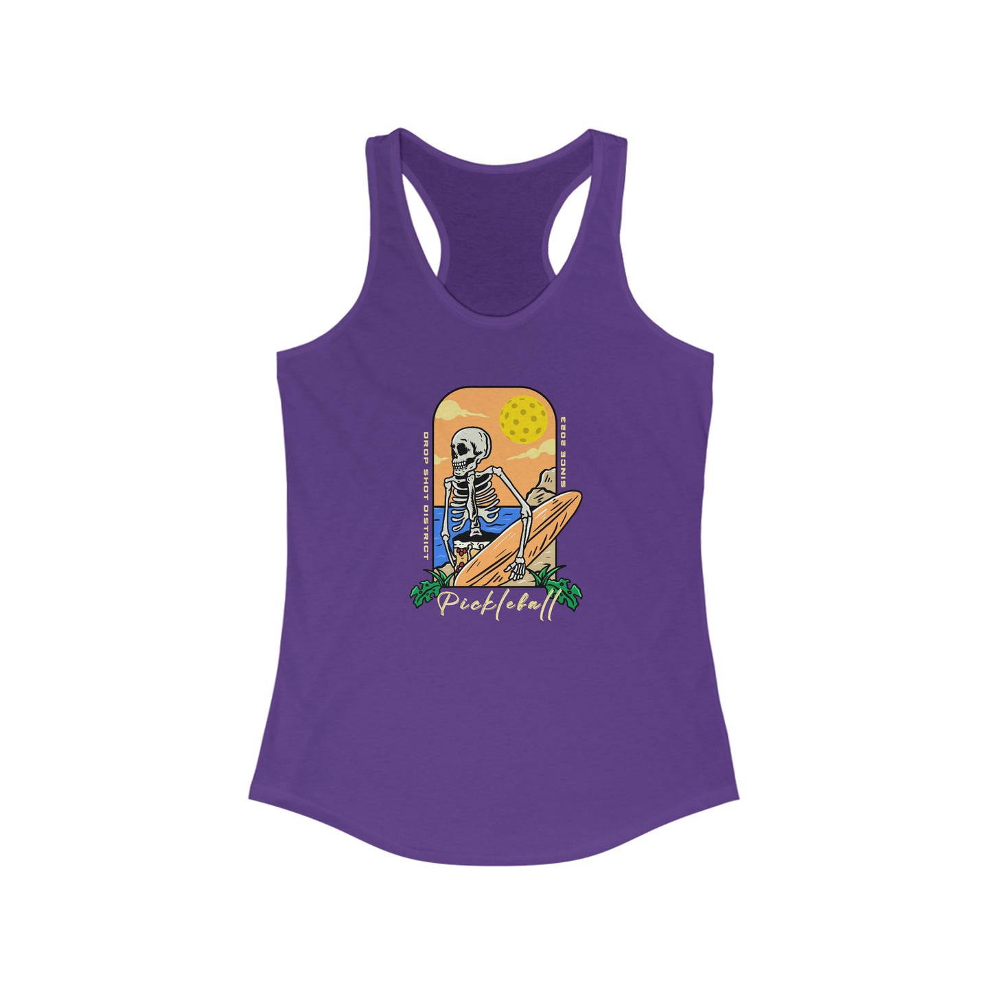 Pickleball Skeleton Super Cute Women's Pickleball Tank Top
