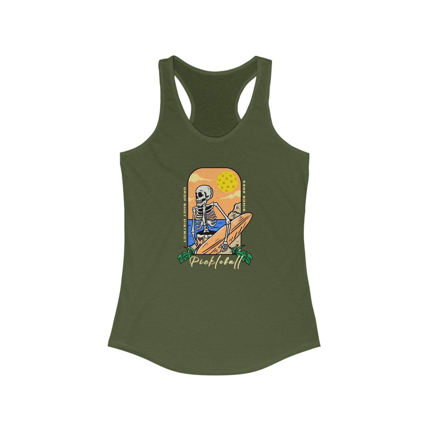 Pickleball Skeleton Super Cute Women's Pickleball Tank Top