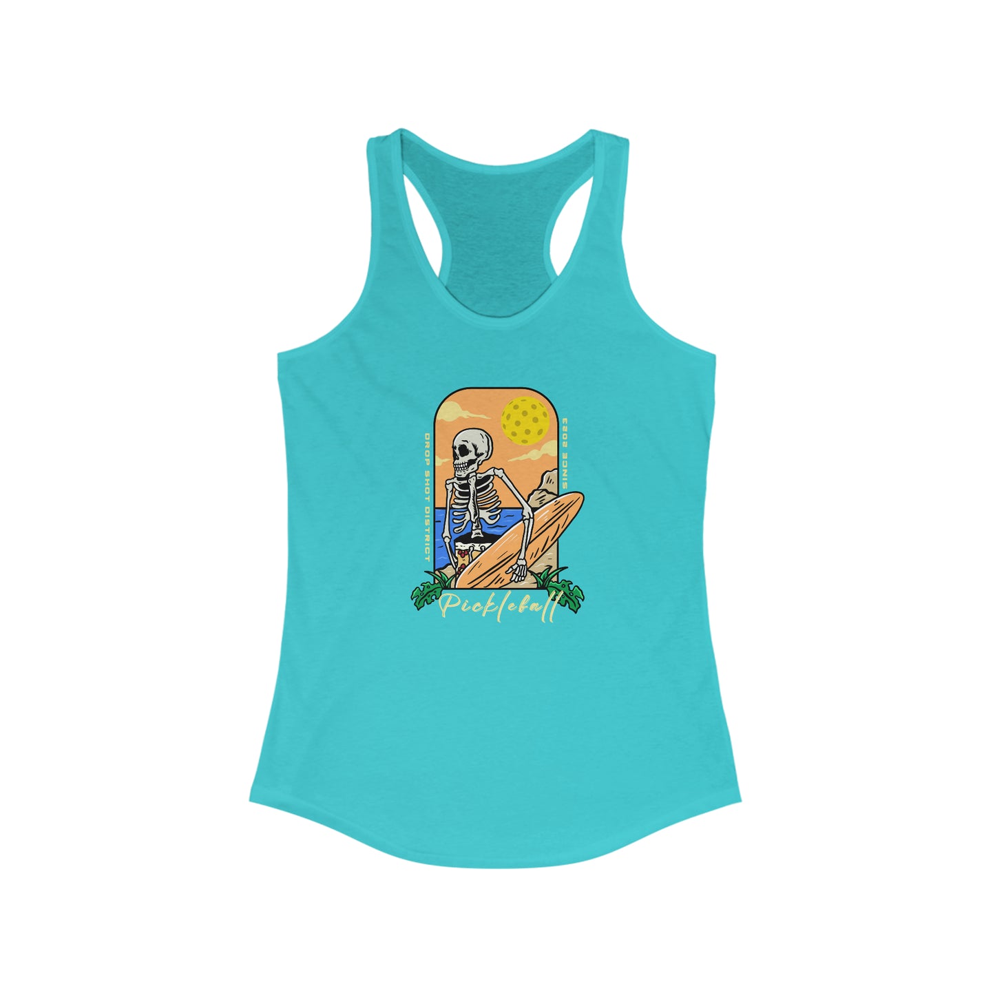 Pickleball Skeleton Super Cute Women's Pickleball Tank Top