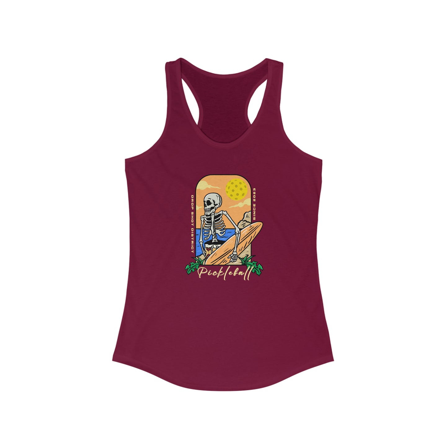 Pickleball Skeleton Super Cute Women's Pickleball Tank Top