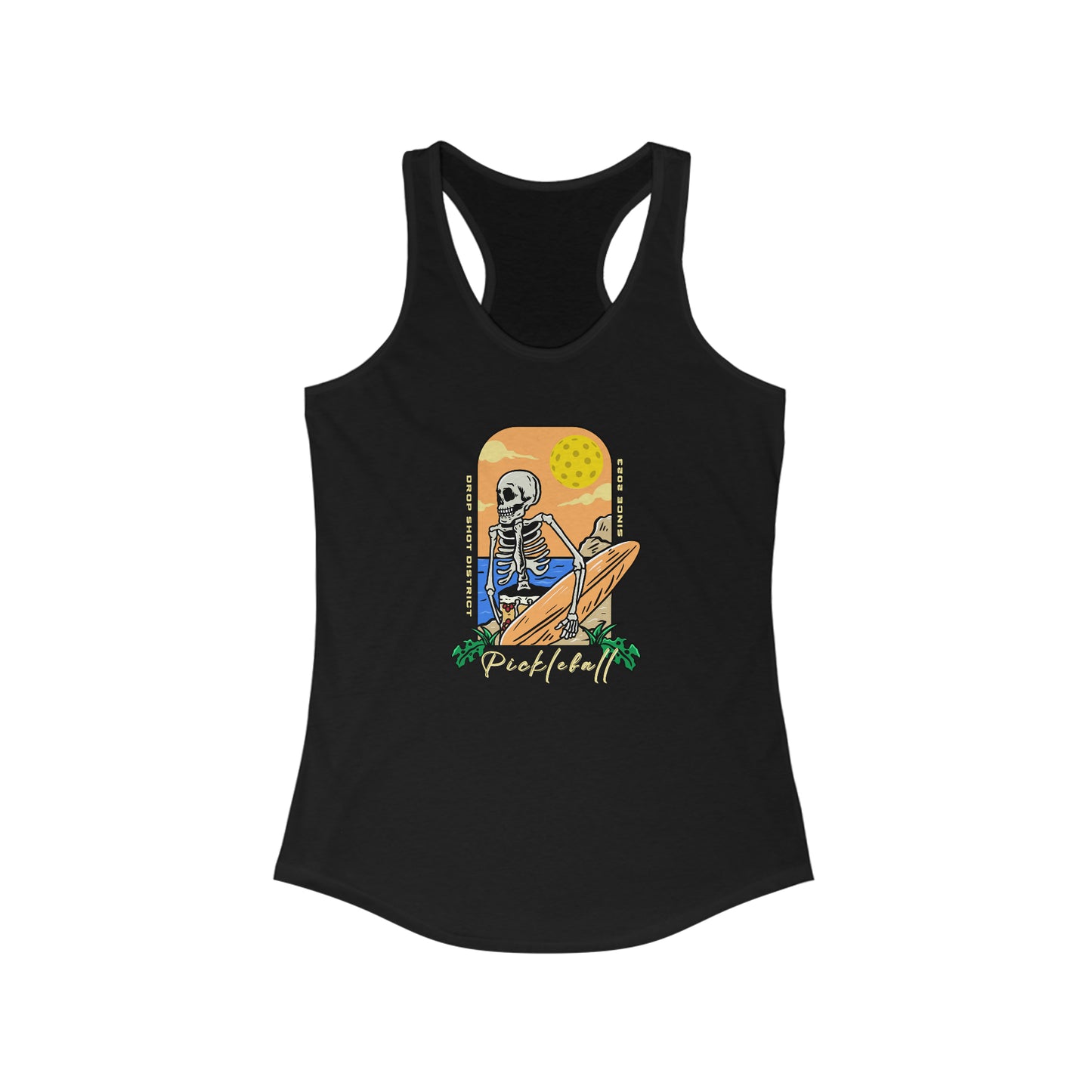 Pickleball Skeleton Super Cute Women's Pickleball Tank Top