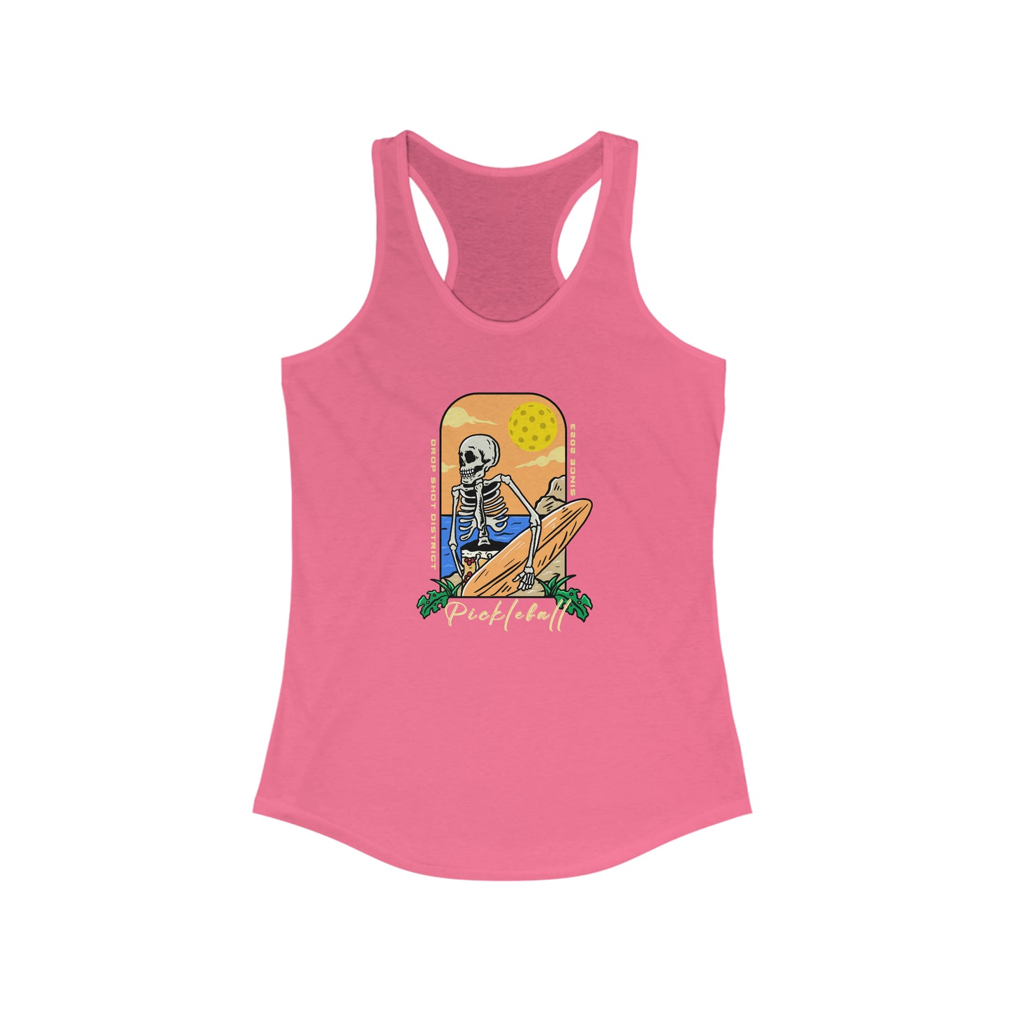 Pickleball Skeleton Super Cute Women's Pickleball Tank Top
