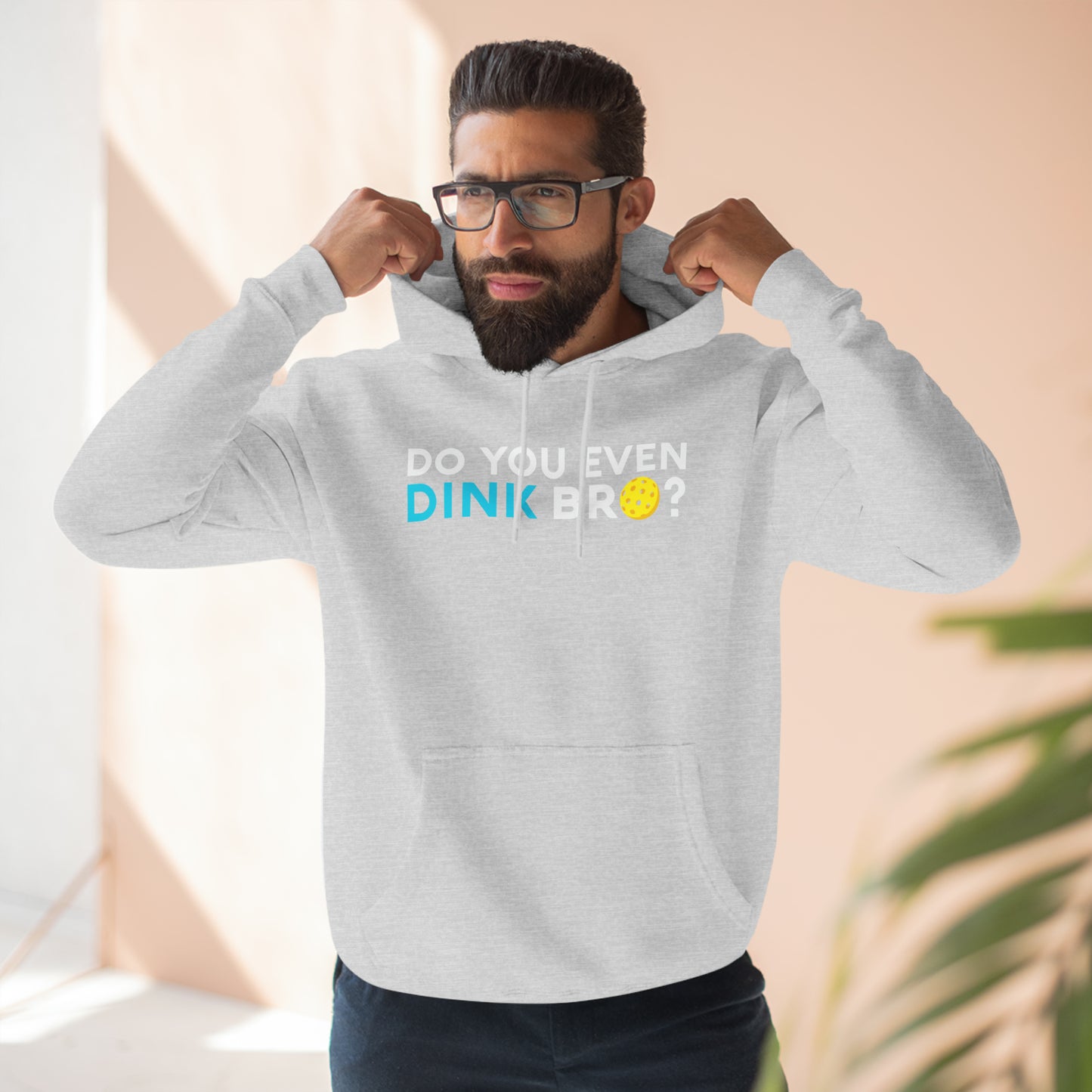 Unisex Do You Even Dink Bro? Funny Premium Pickleball Pullover Hoodie