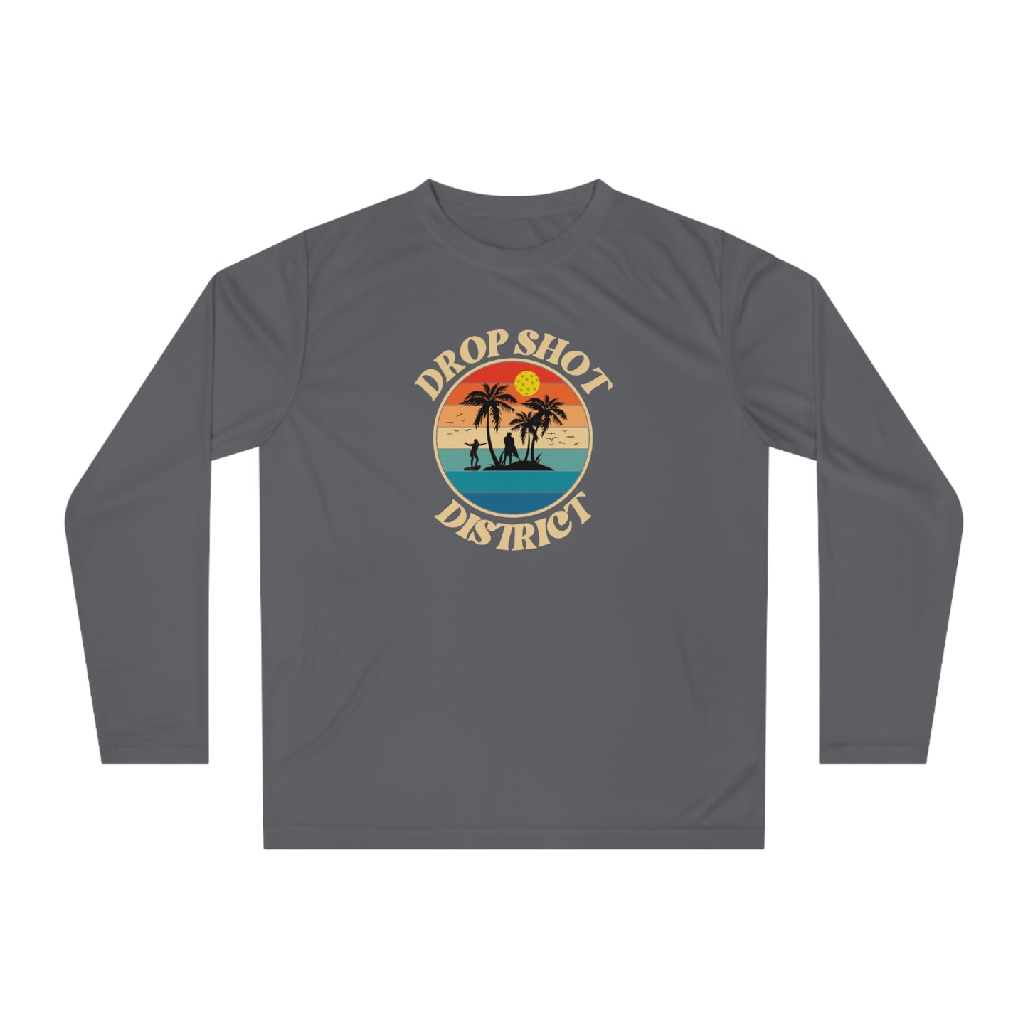 Unisex Drop Shot District Logo Performance Long Sleeve Pickleball Shirt