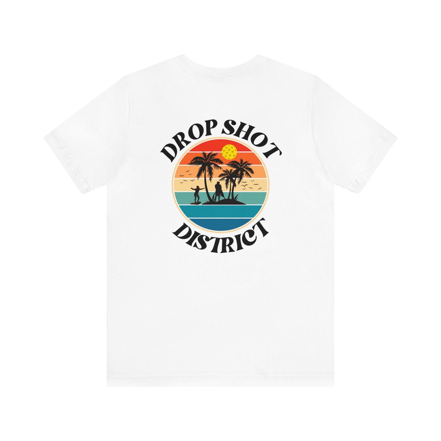 Double-Sided Unisex Drop Shot District Logo Premium Pickleball T-Shirt