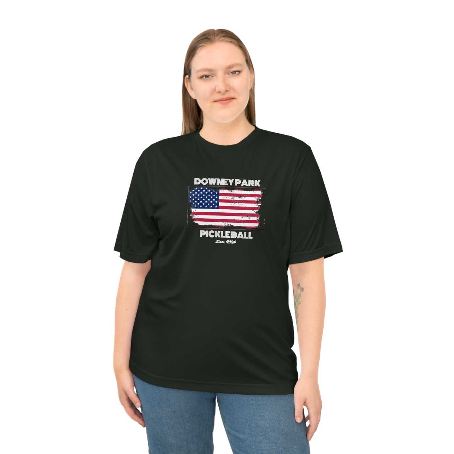 Downey Park Pickleball Since 2024 100% Polyester Moisture Wicking UV Performance T-shirt