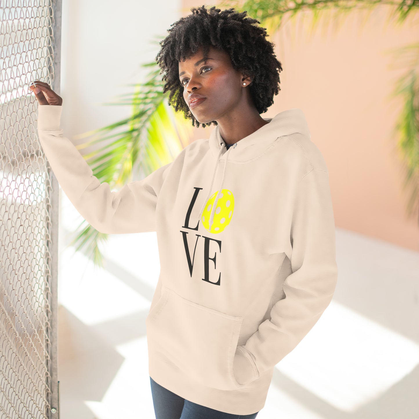 Unisex LOVE Pickleball Super Cute Premium Pullover Hoodie