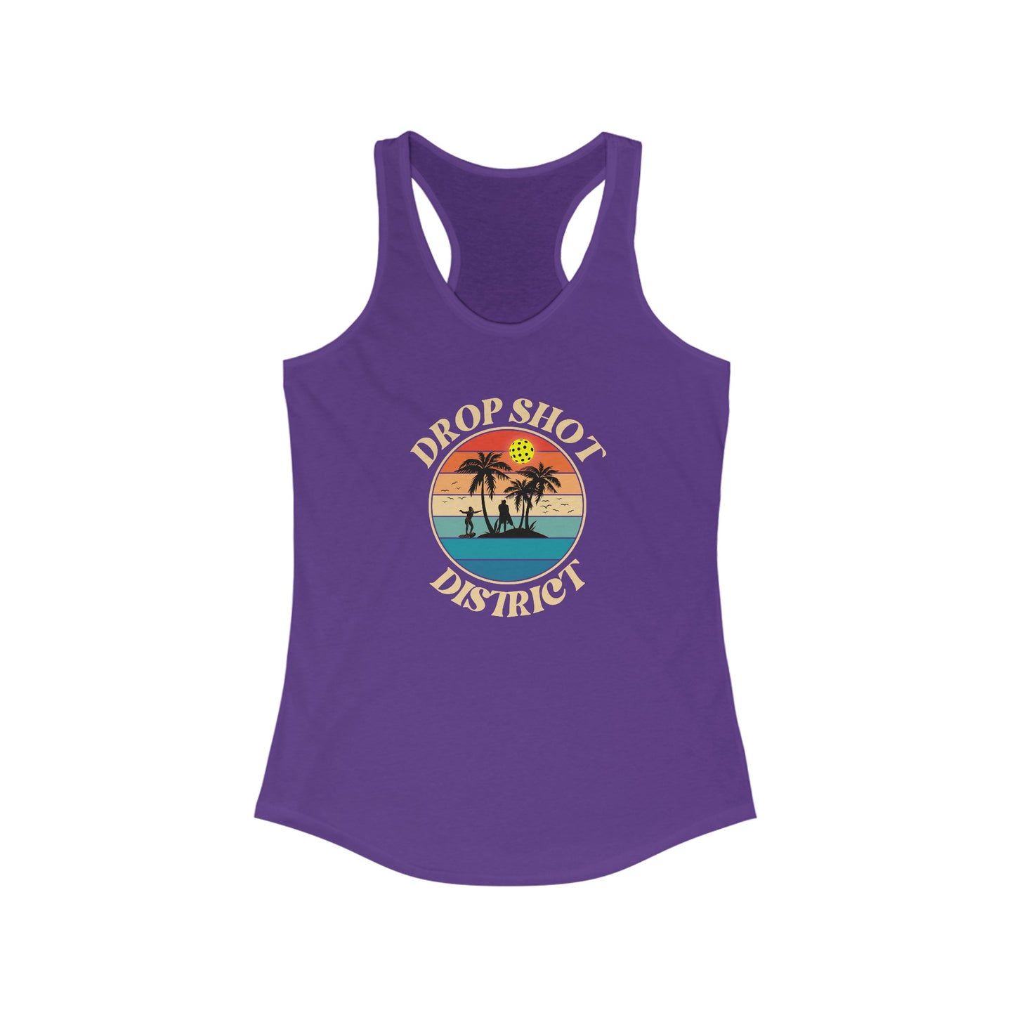 Drop Shot District Logo Women's Super Cute Pickleball Tank Top