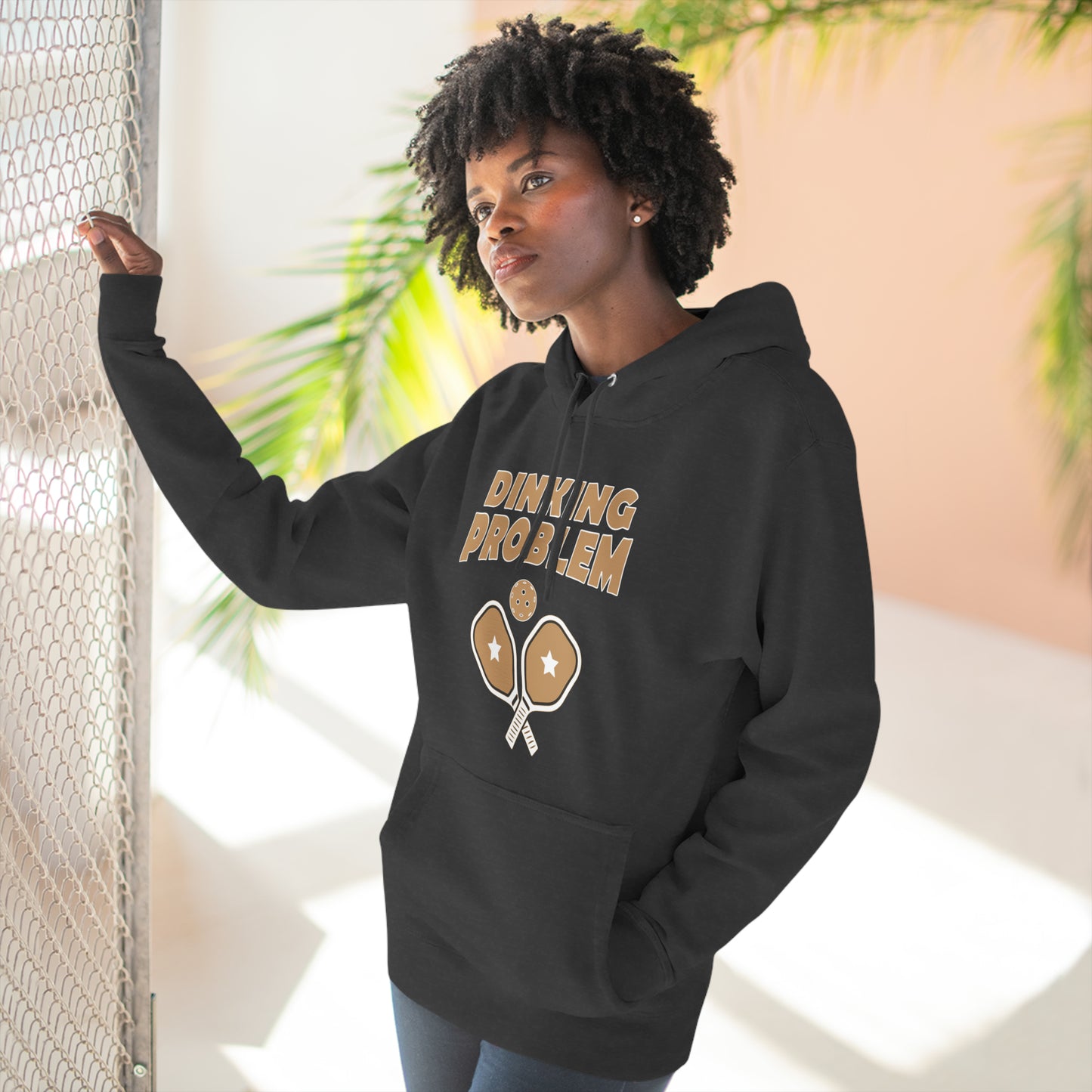Dinking Problem Funny Unisex Premium Pickleball Pullover Hoodie