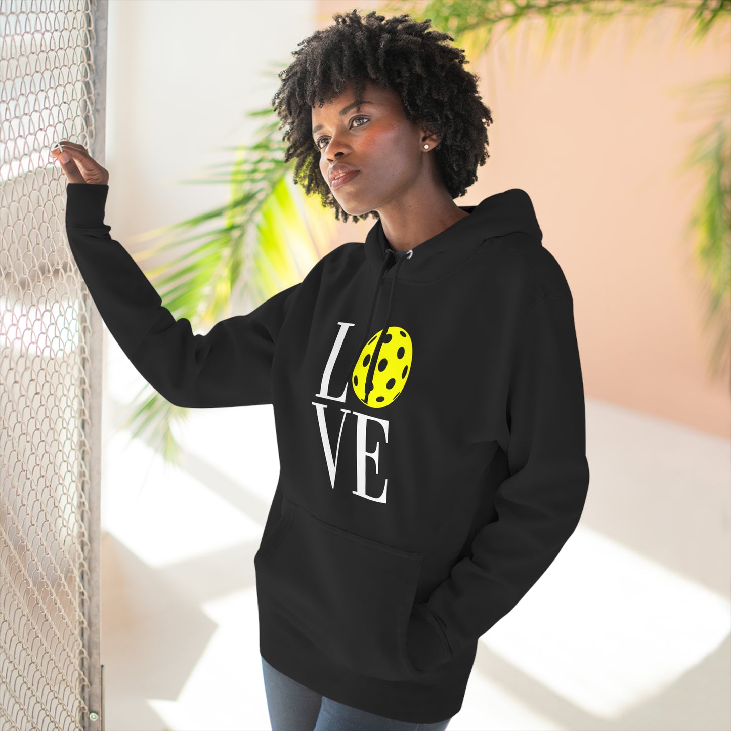 Unisex LOVE Pickleball Super Cute Premium Pullover Hoodie