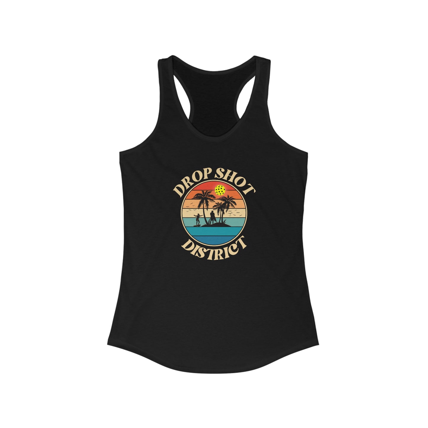 Drop Shot District Logo Women's Super Cute Pickleball Tank Top