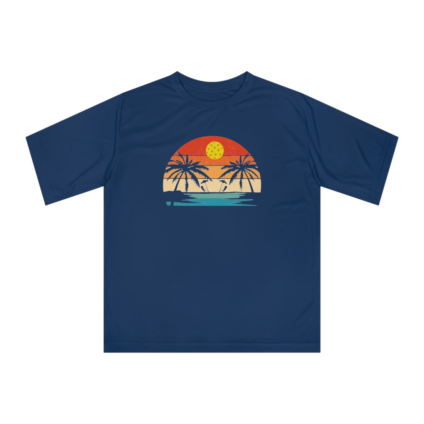 Beautiful Pickleball Sunset Gorgeous Unisex Performance T-shirt