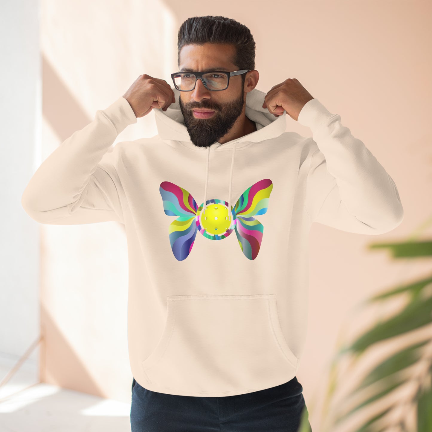 Pickleball Butterfly Super Cute Unisex Premium Pickleball Pullover Hoodie