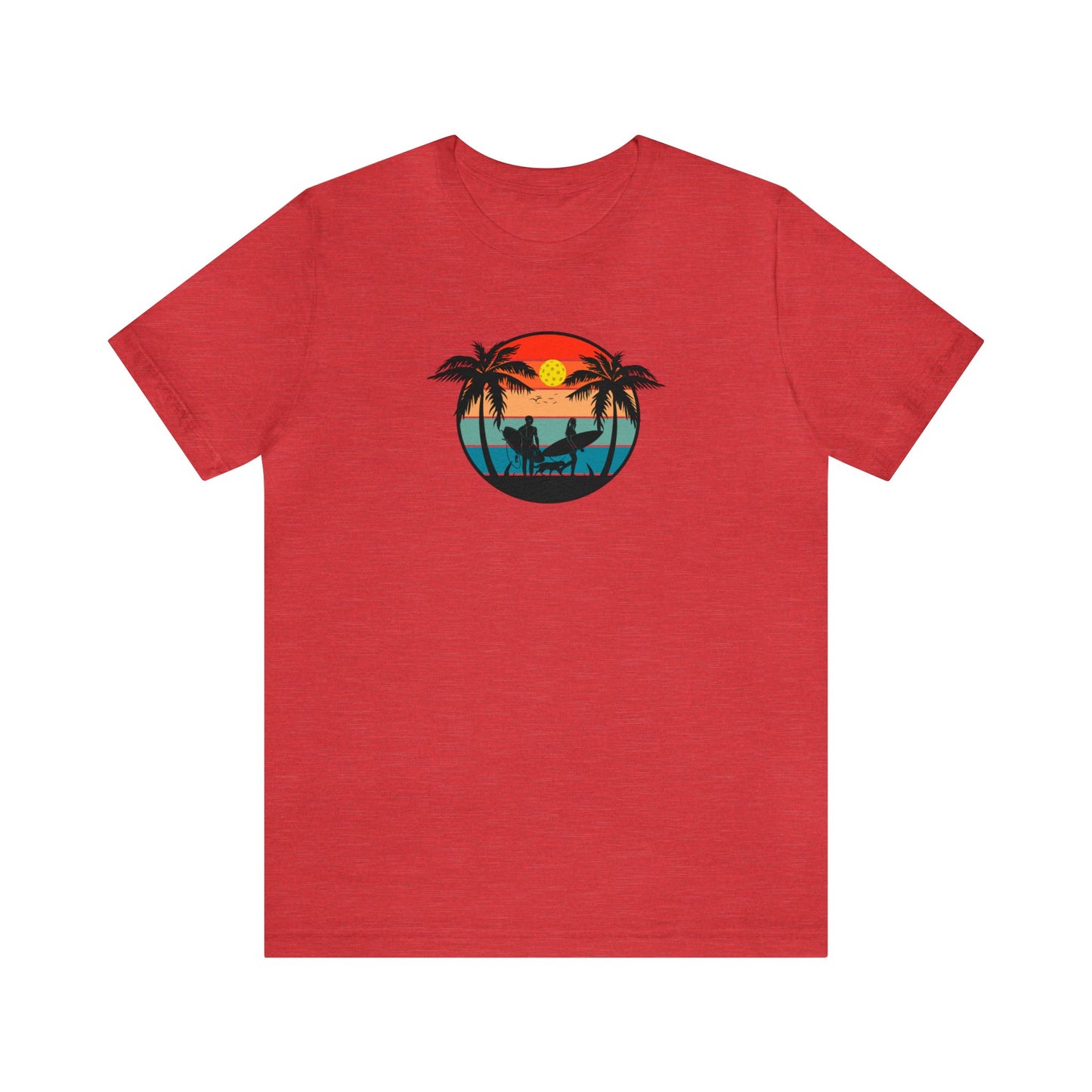 Unisex Pickleball Life Premium T-Shirt Beautiful Pickleball Sunset