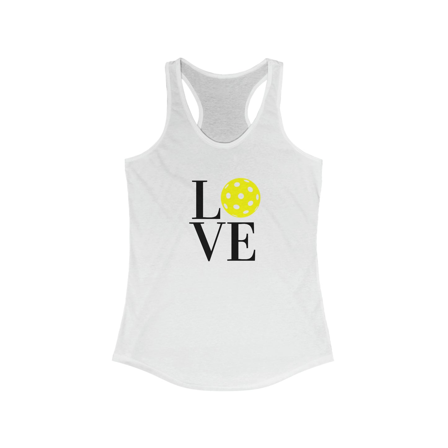 LOVE Pickleball Super Cute Women's Racerback Pickleball Tank Top