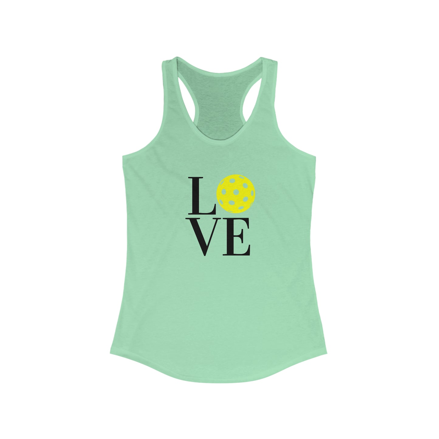 LOVE Pickleball Super Cute Women's Racerback Pickleball Tank Top