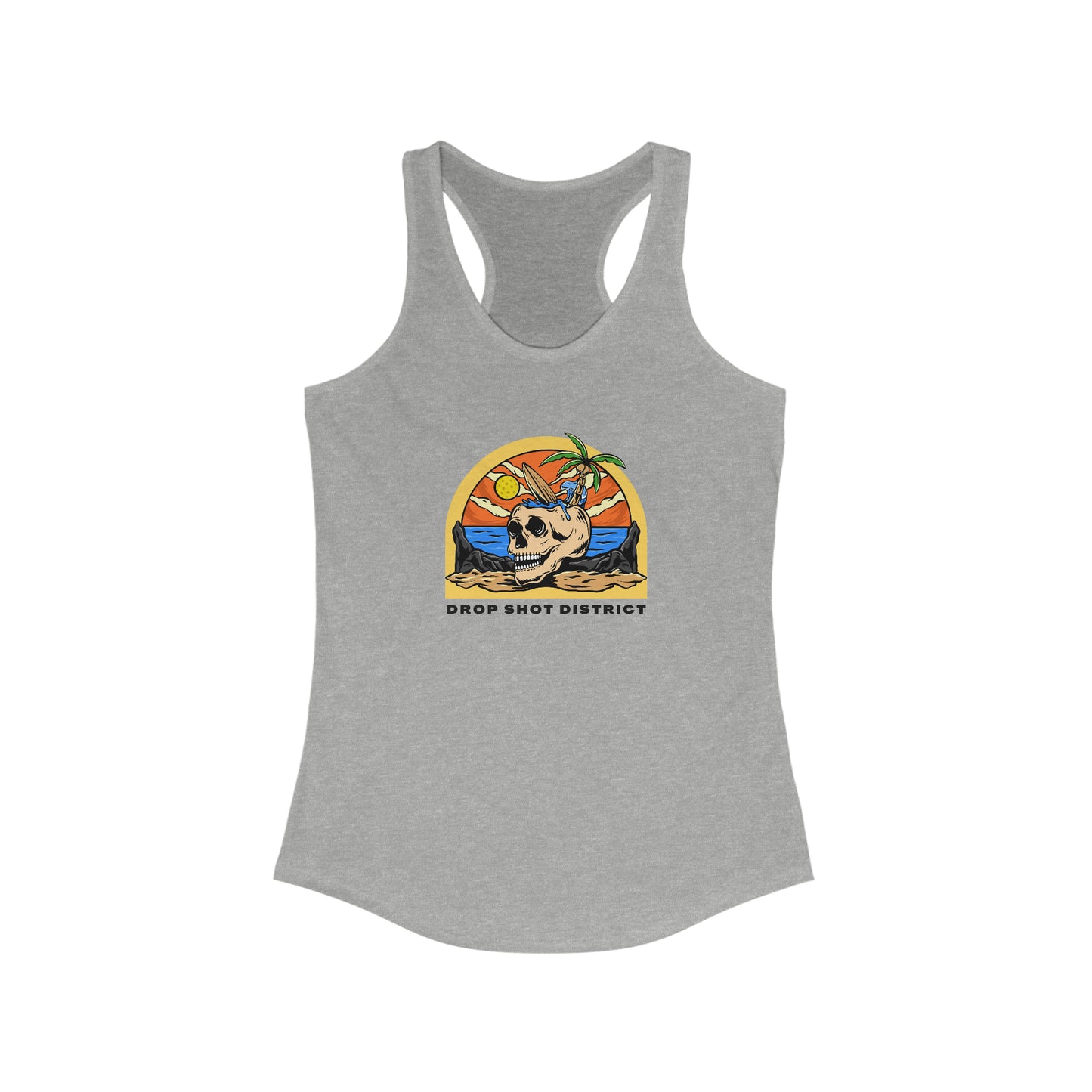 Drop Shot District Skeleton Women's Super Cute Pickleball Tank Top