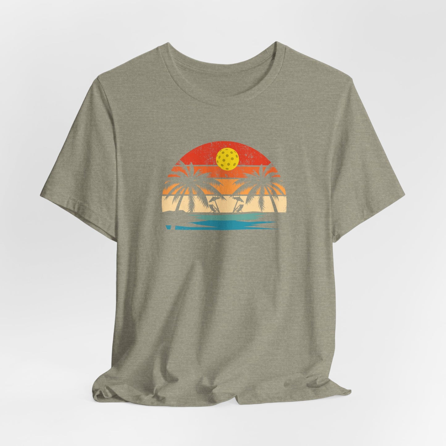 Unisex Beautiful Pickleball Sunset Premium T-Shirt