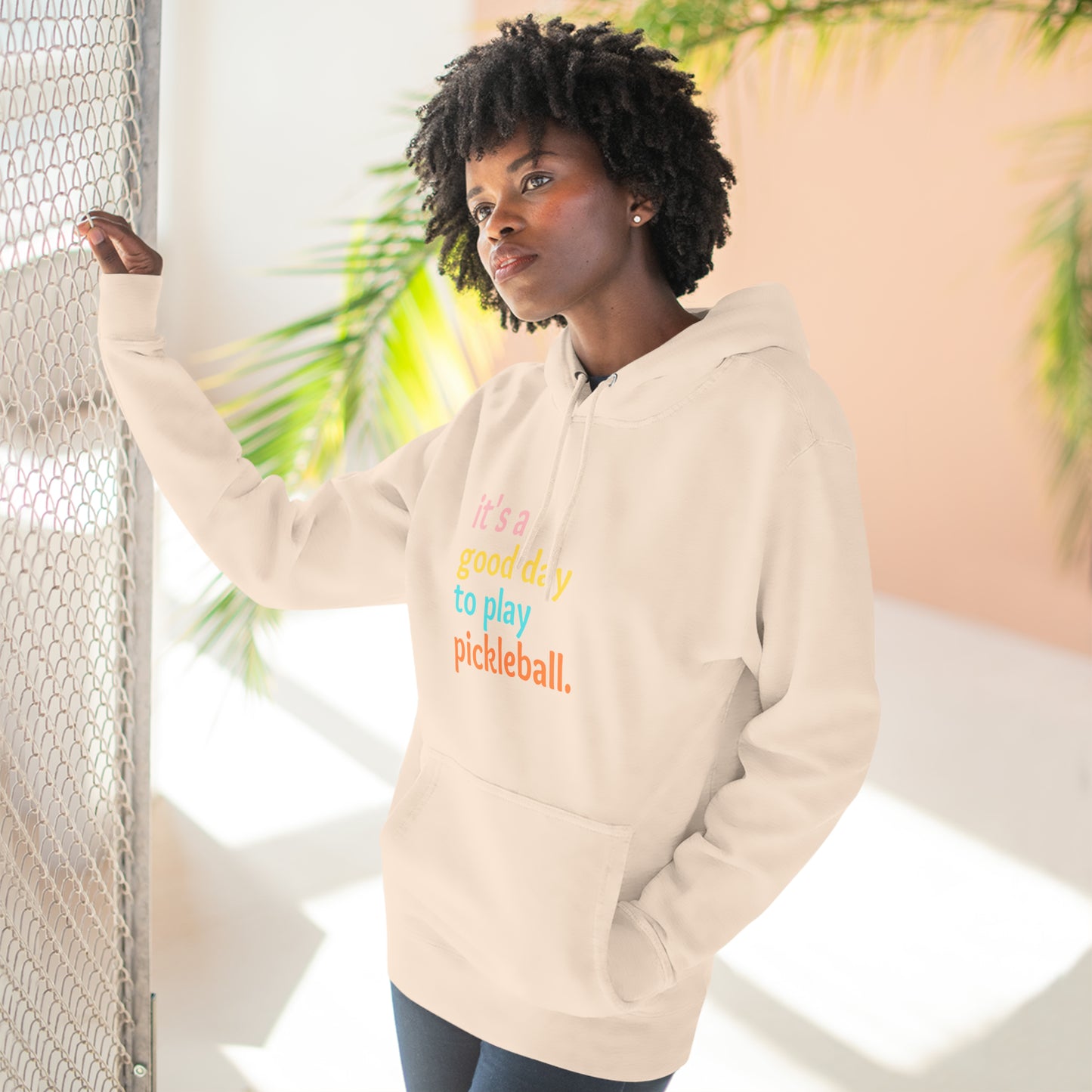 It's A Good Day To Play Pickleball Super Cute Unisex Premium Pullover Hoodie