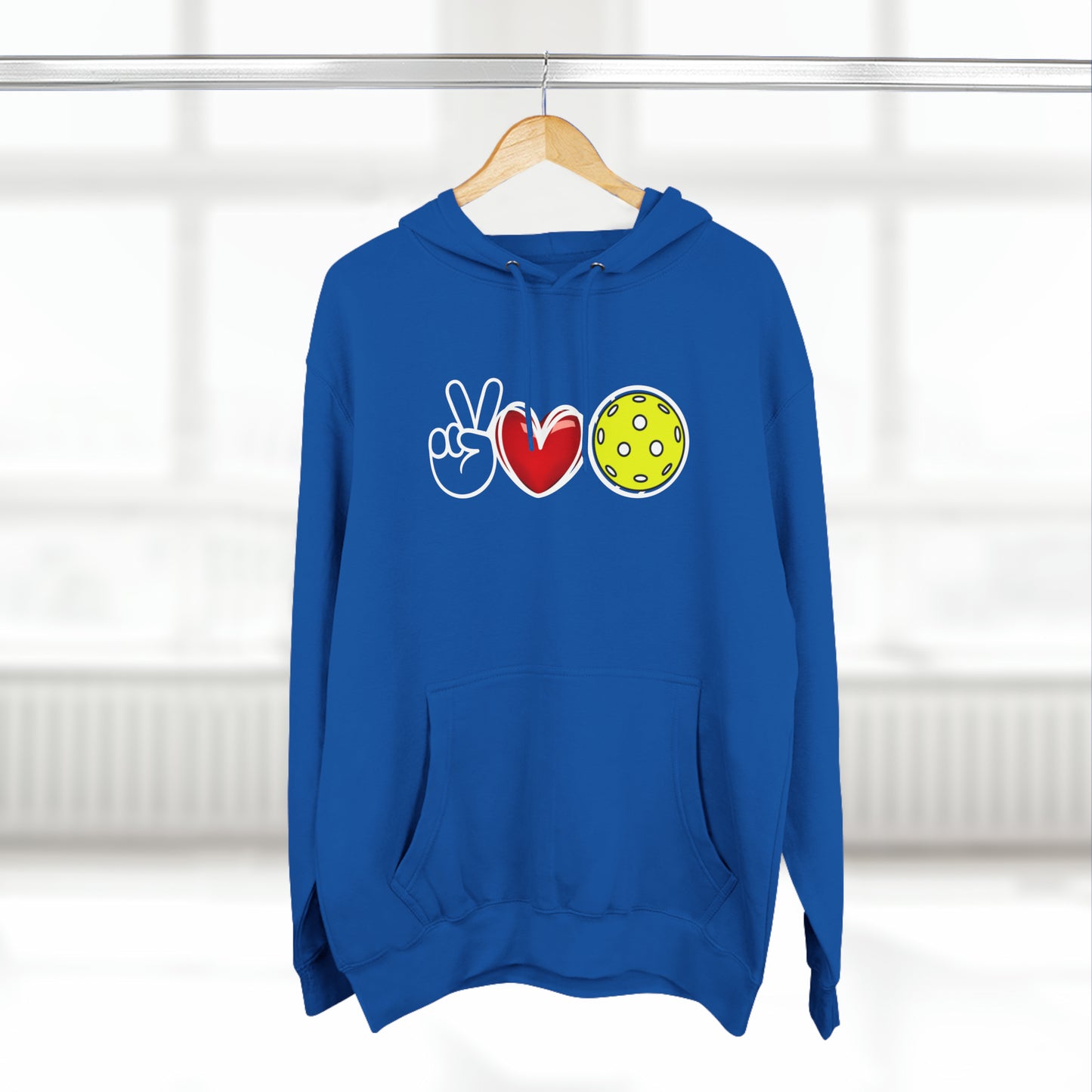 Peace, Love, Pickleball Super Cute Unisex Premium Pullover Hoodie