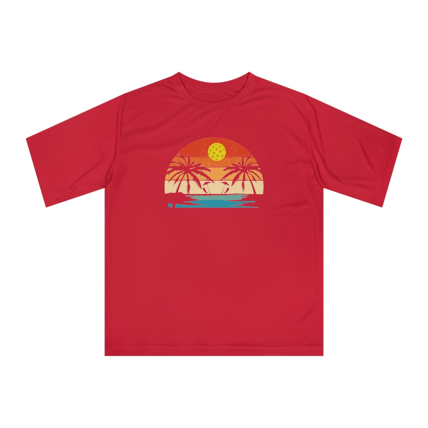 Beautiful Pickleball Sunset Gorgeous Unisex Performance T-shirt