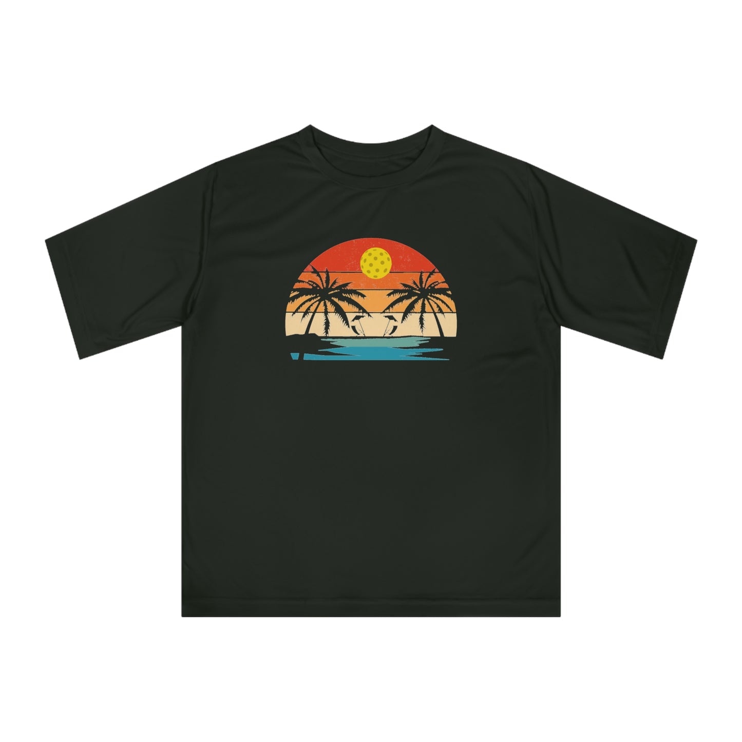 Beautiful Pickleball Sunset Gorgeous Unisex Performance T-shirt