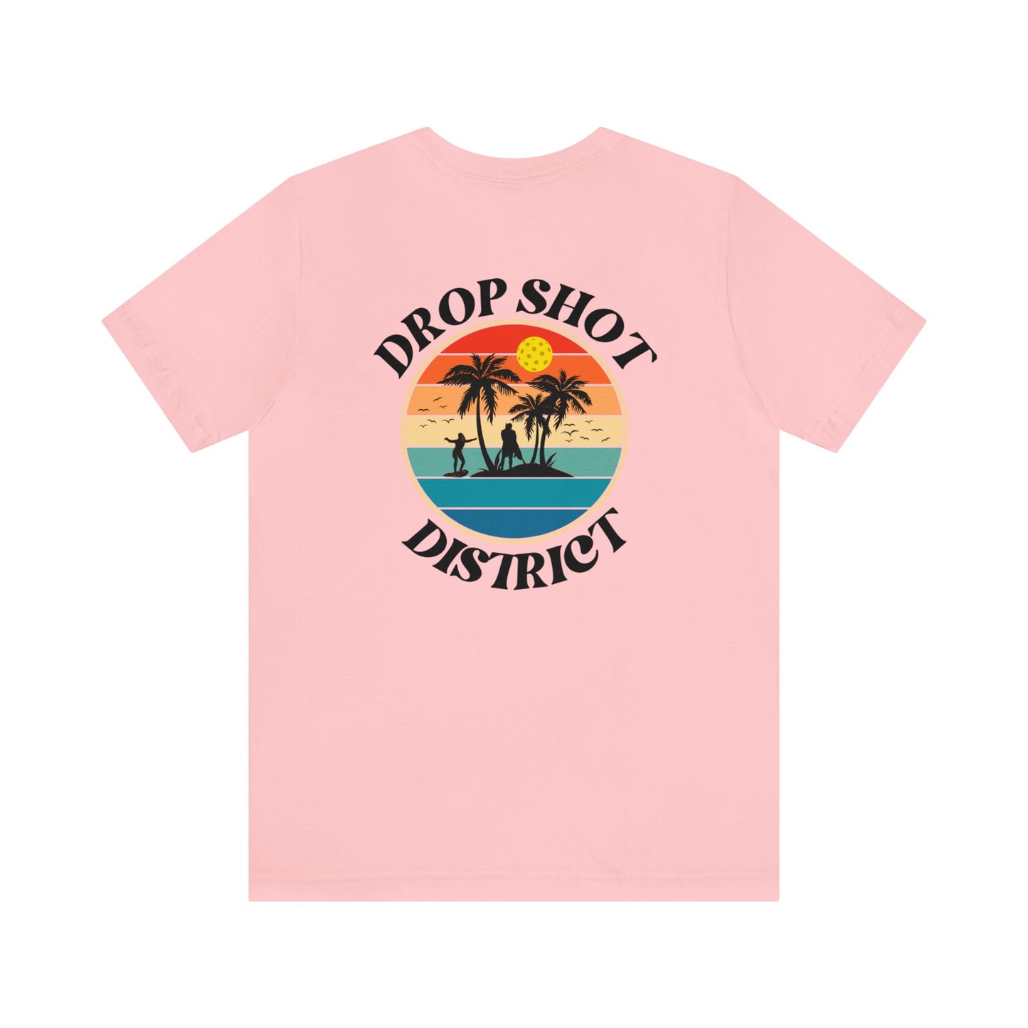 Double-Sided Unisex Drop Shot District Logo Premium Pickleball T-Shirt