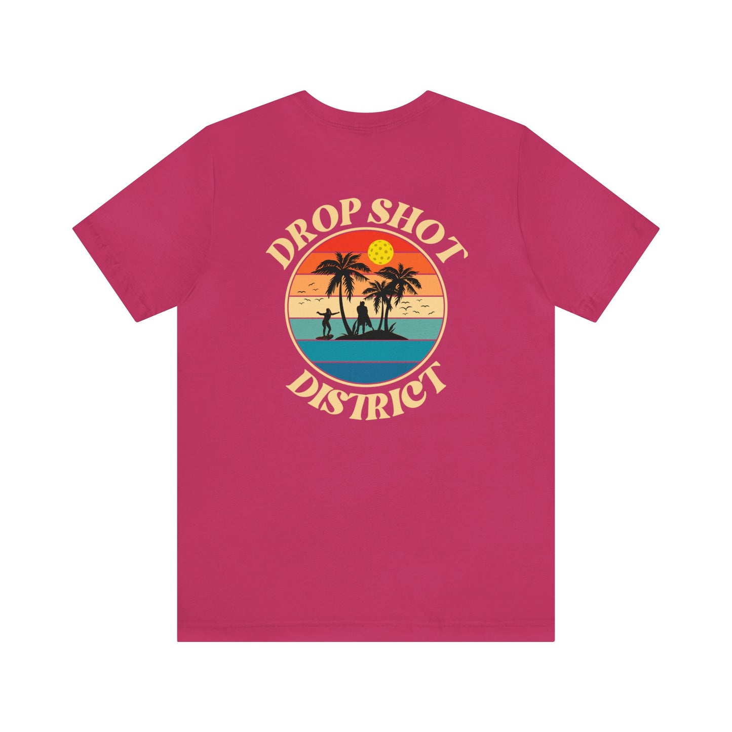 Double-Sided Unisex Drop Shot District Logo Premium Pickleball T-Shirt