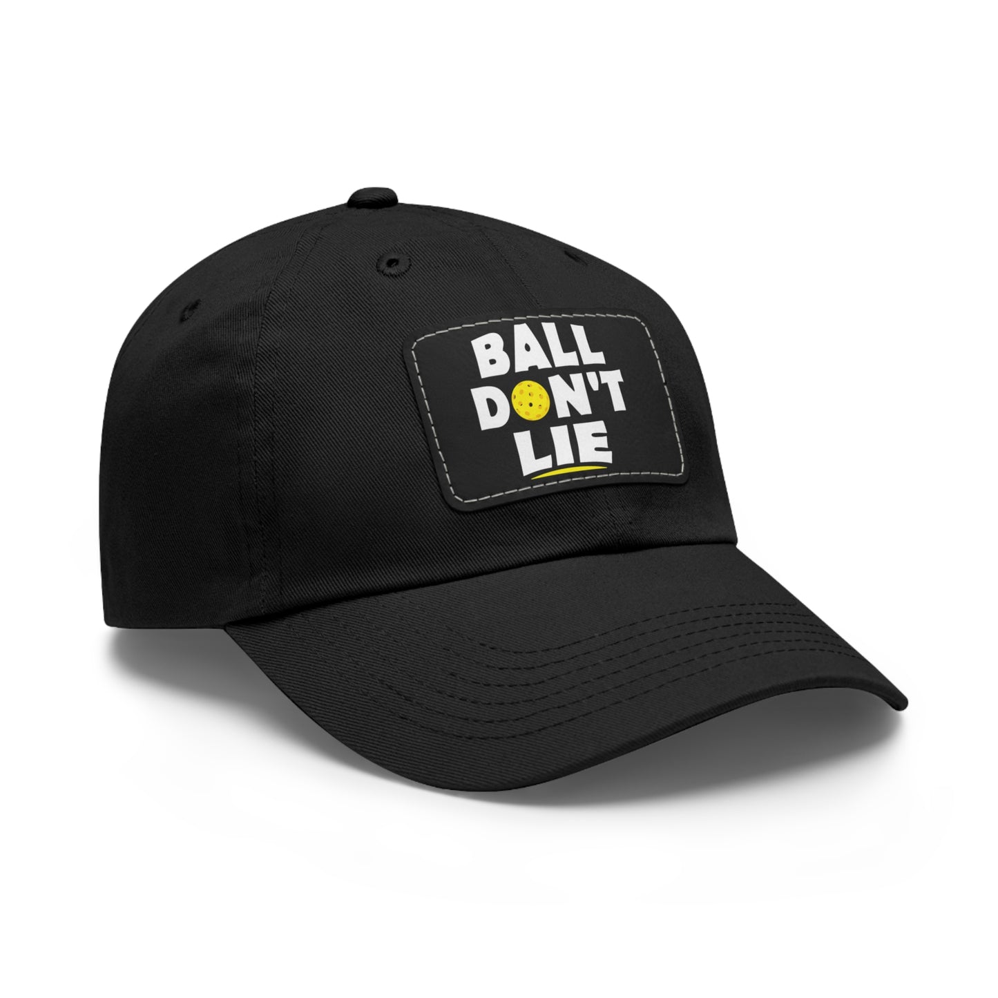 Ball Don't Lie Funny Pickleball Hat with Leather Patch
