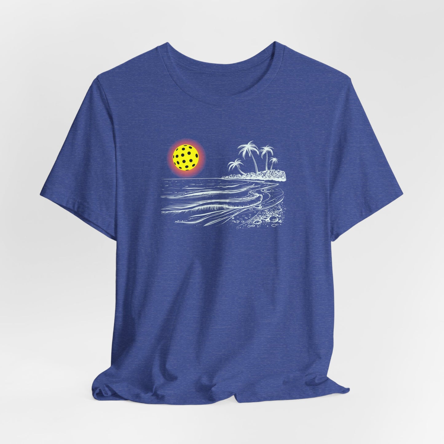 Unisex Pickleball Sun Beach Vibes Beautiful Premium Pickleball T-Shirt