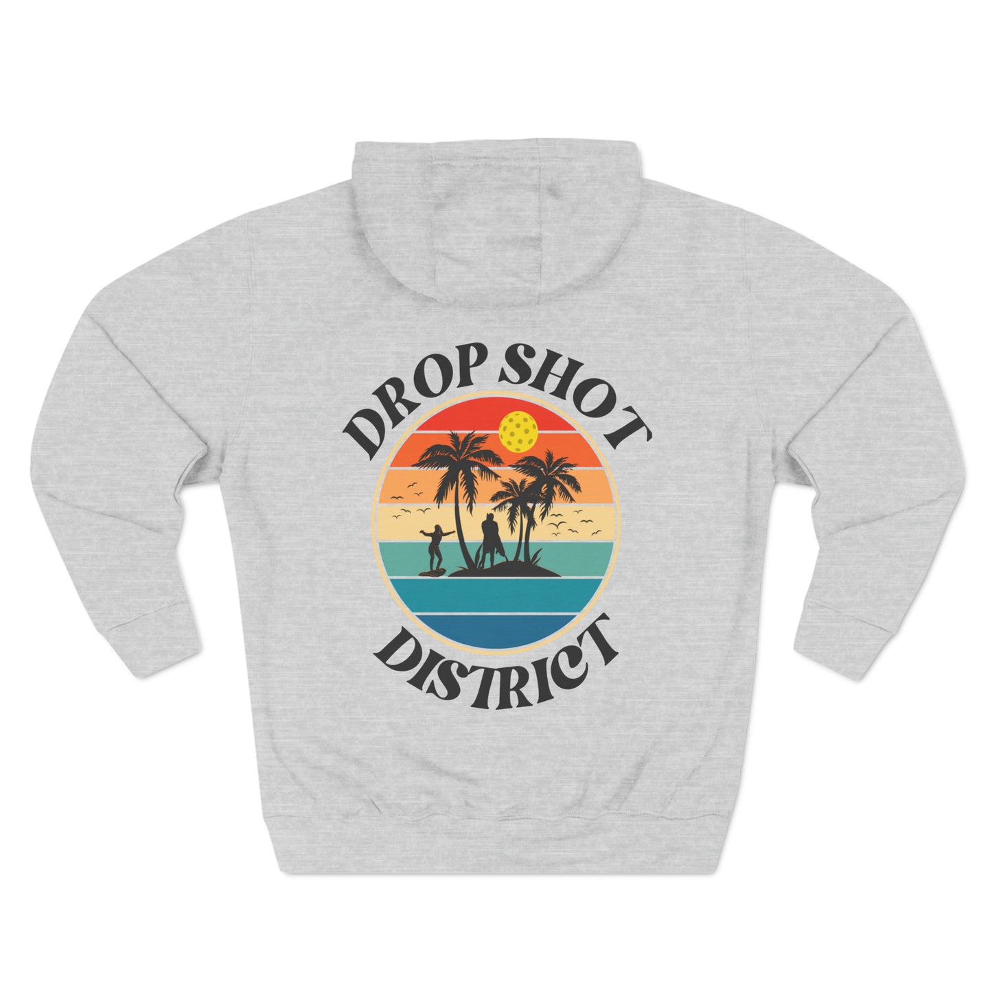 Double-Sided Drop Shot District Logo Unisex Premium Pickleball Hoodie