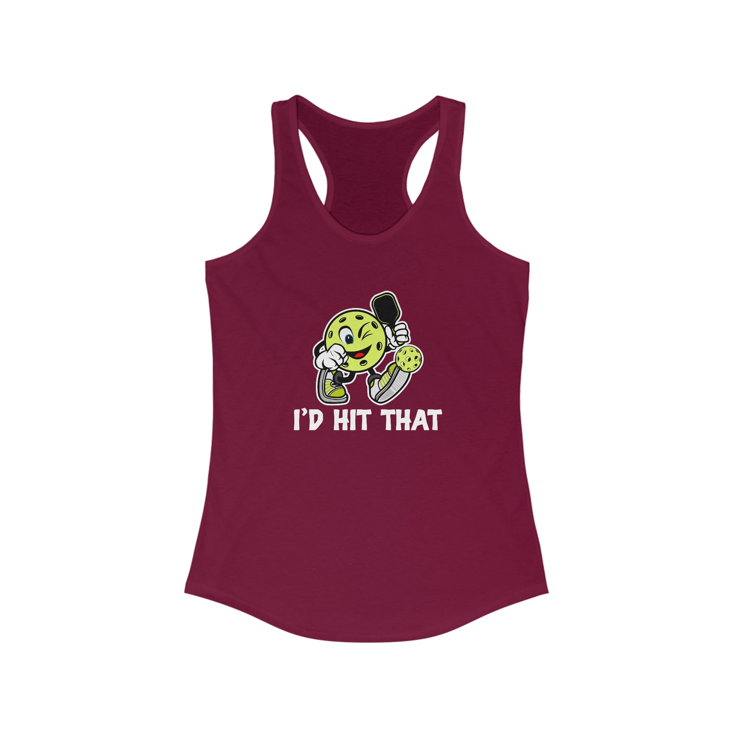 I'd Hit That Funny, Super Cute Women's Pickleball Tank Top
