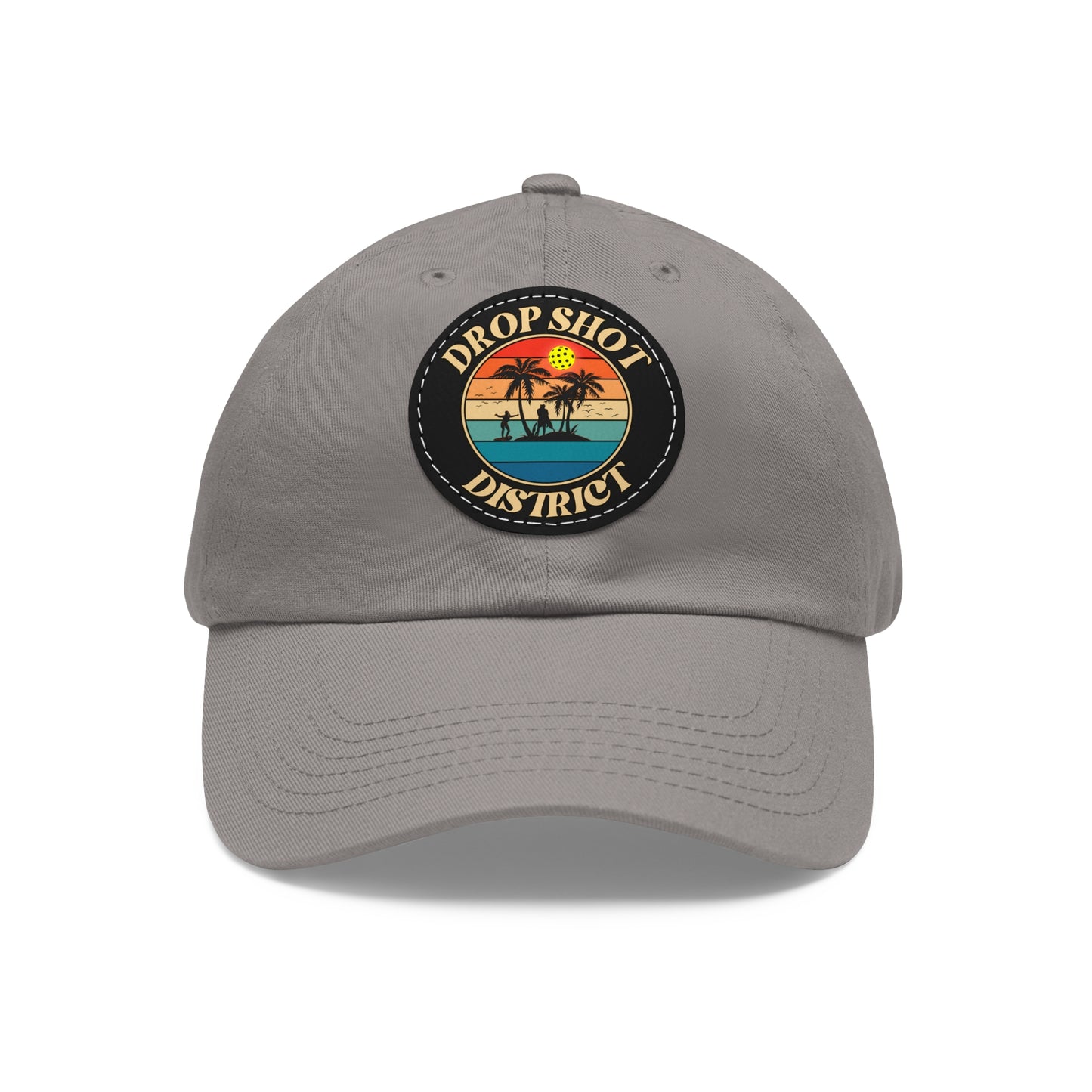 Drop Shot District Logo Pickleball Hat with Leather Patch