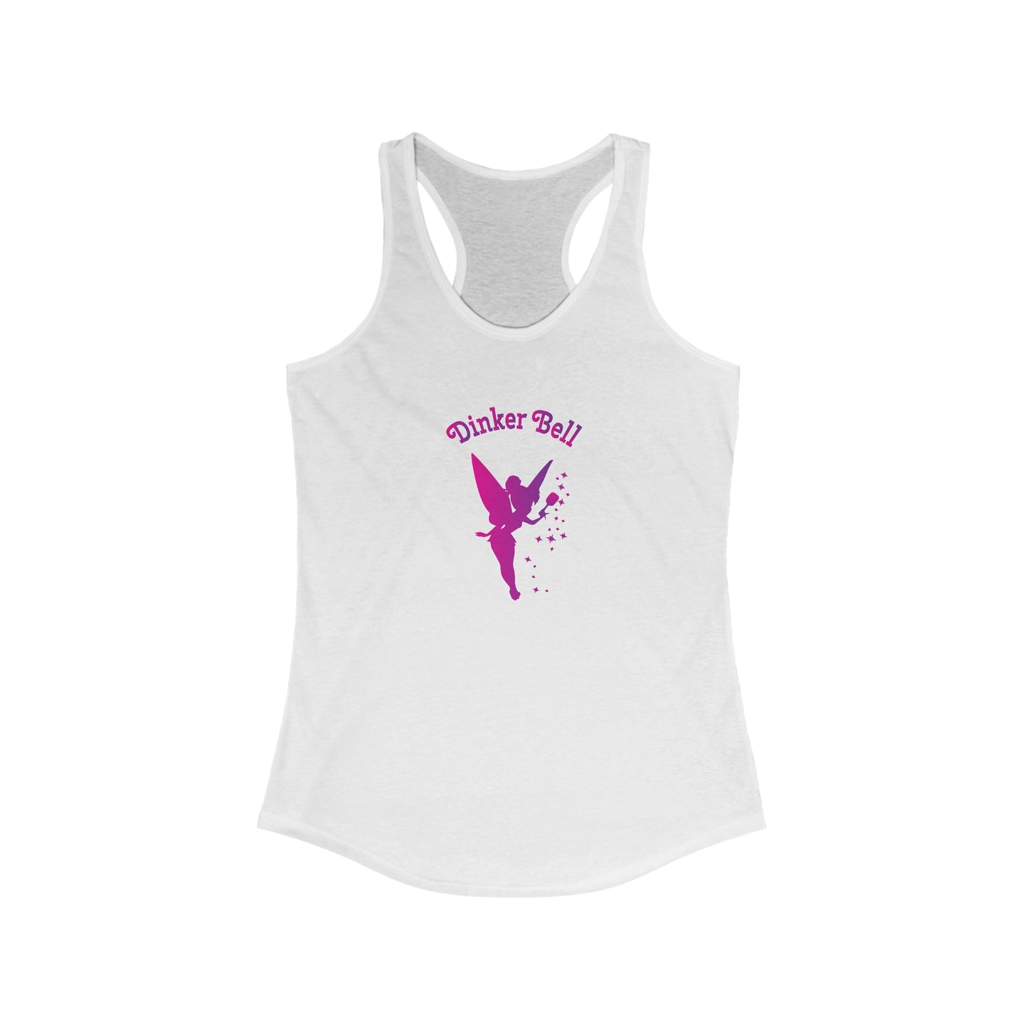 Dinker Bell Women's Super Cute Racerback Pickleball Tank Top