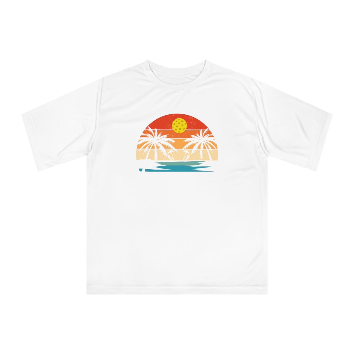 Beautiful Pickleball Sunset Gorgeous Unisex Performance T-shirt