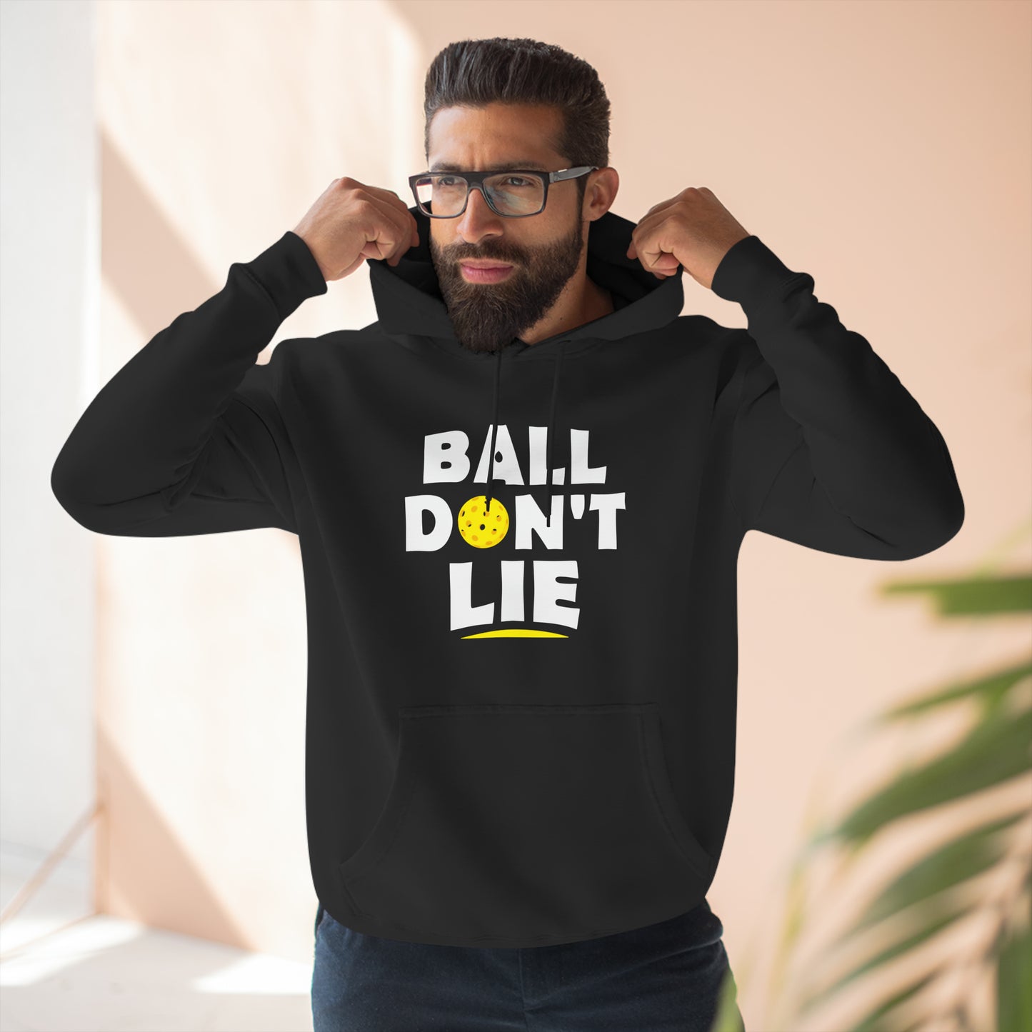 Unisex Ball Don't Lie Funny Premium Pickleball Pullover Hoodie
