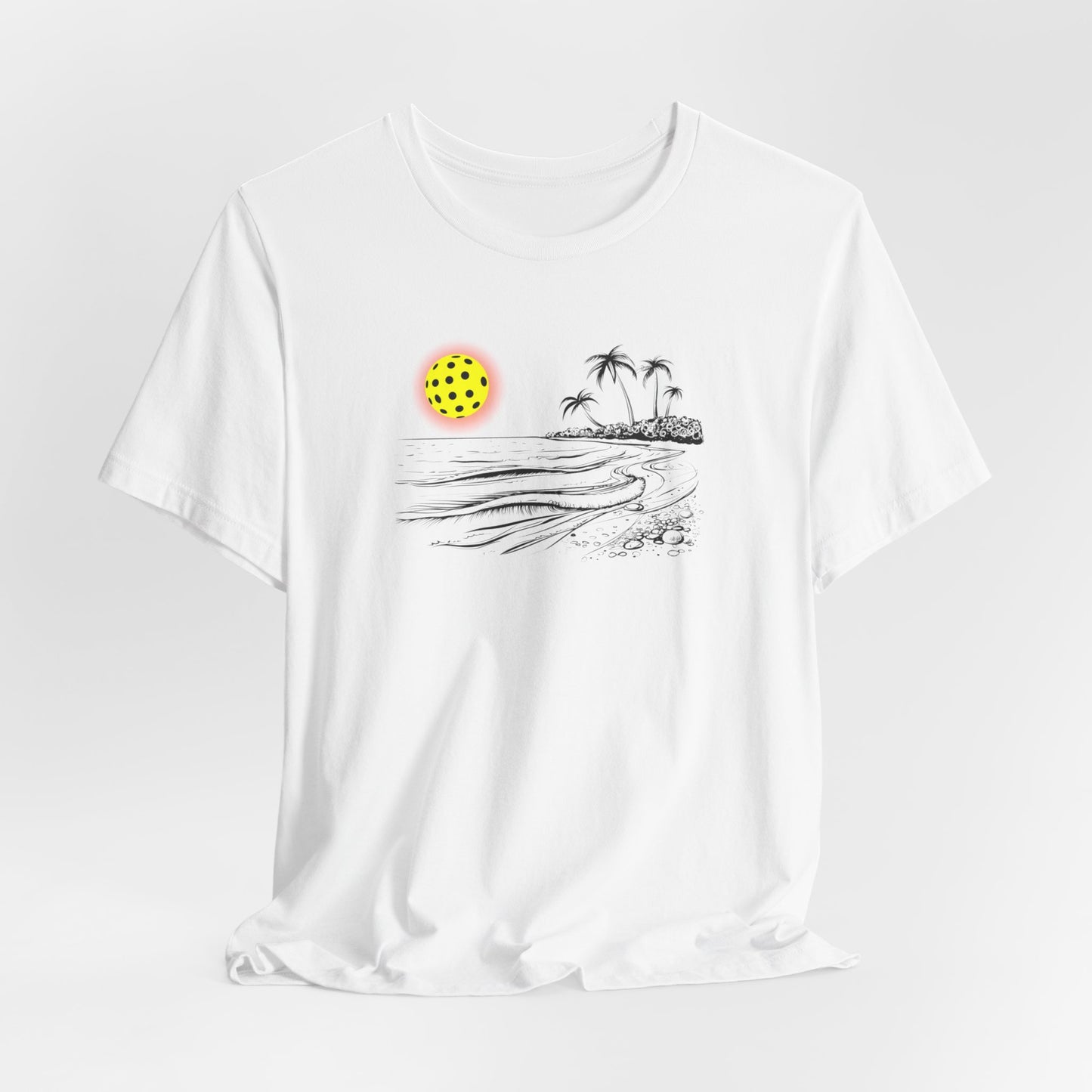 Unisex Pickleball Sun Beach Vibes Beautiful Premium Pickleball T-Shirt