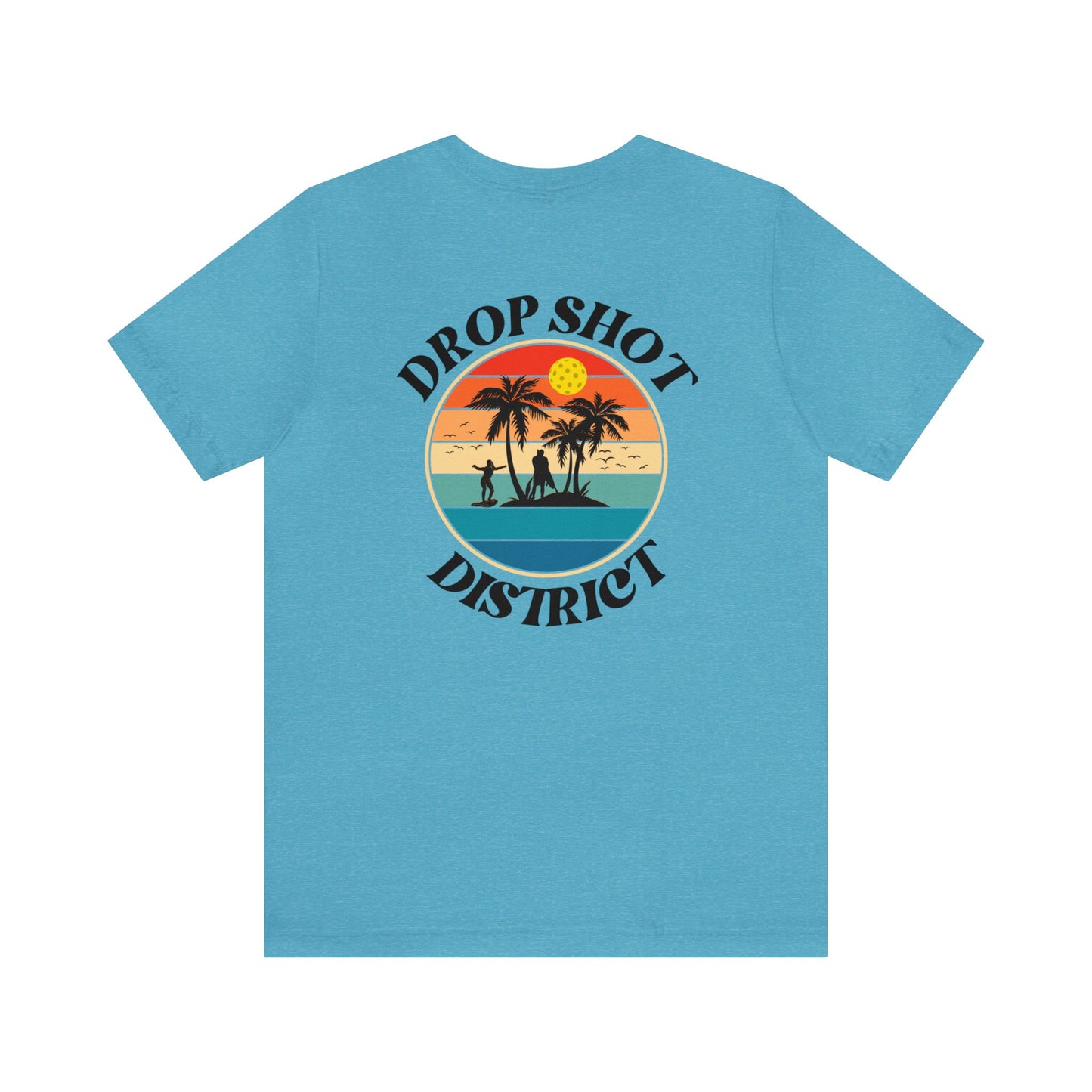Double-Sided Unisex Drop Shot District Logo Premium Pickleball T-Shirt