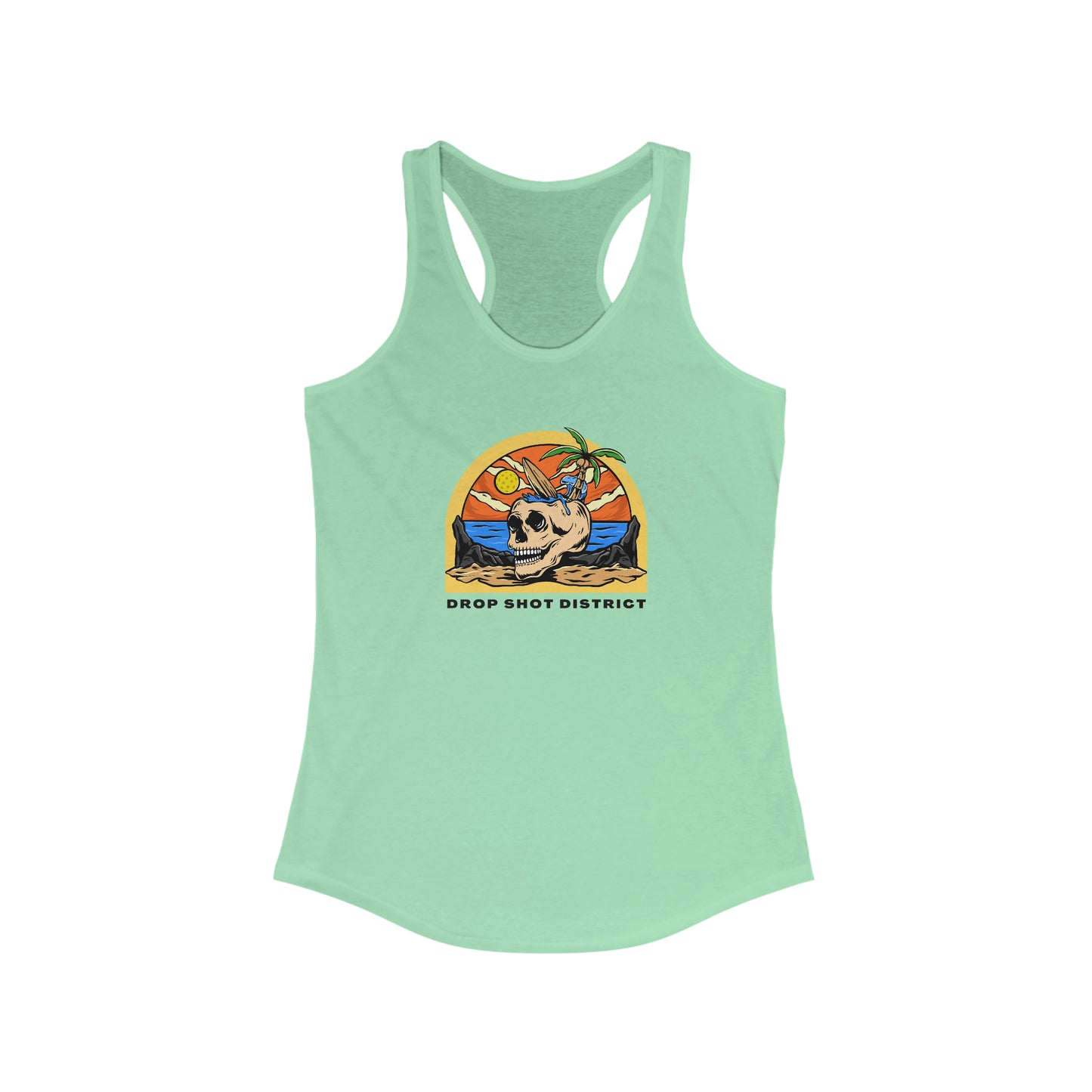 Drop Shot District Skeleton Women's Super Cute Pickleball Tank Top